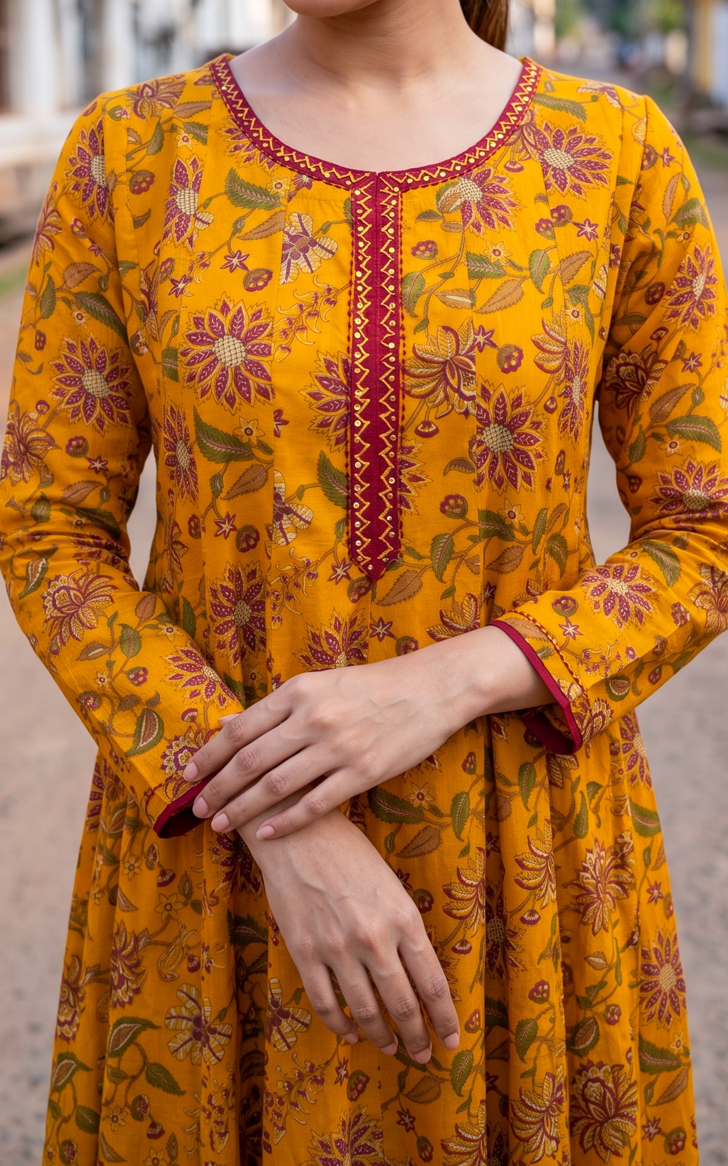 Thendral Mustard (Kurti+Dupatta)