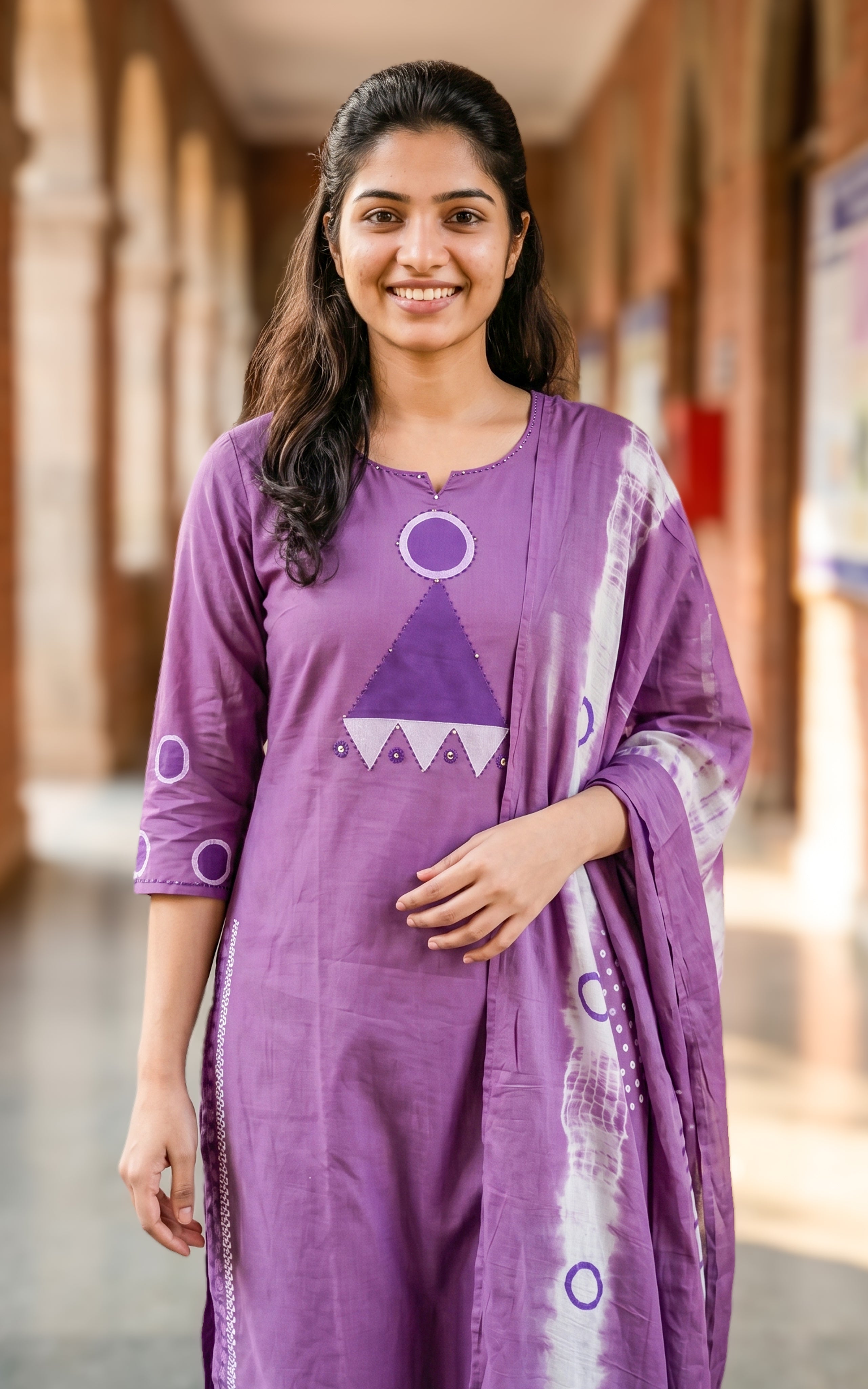 Jeshi Handblock (Kurti+Pant+Dupatta)