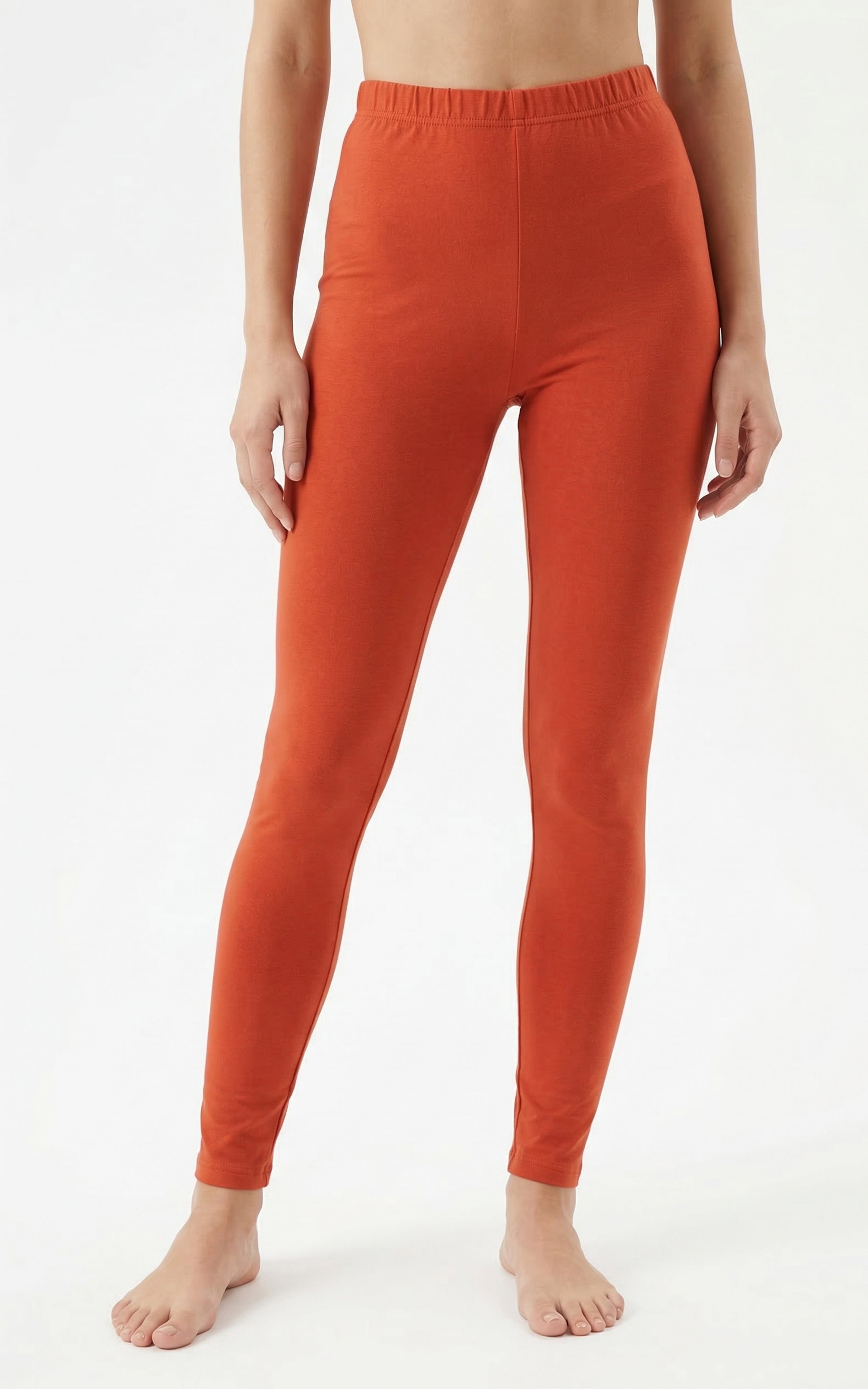 Instore – Rust Ankle Length Legging for Women – Stretchable – Mix N Match Bottom Wear