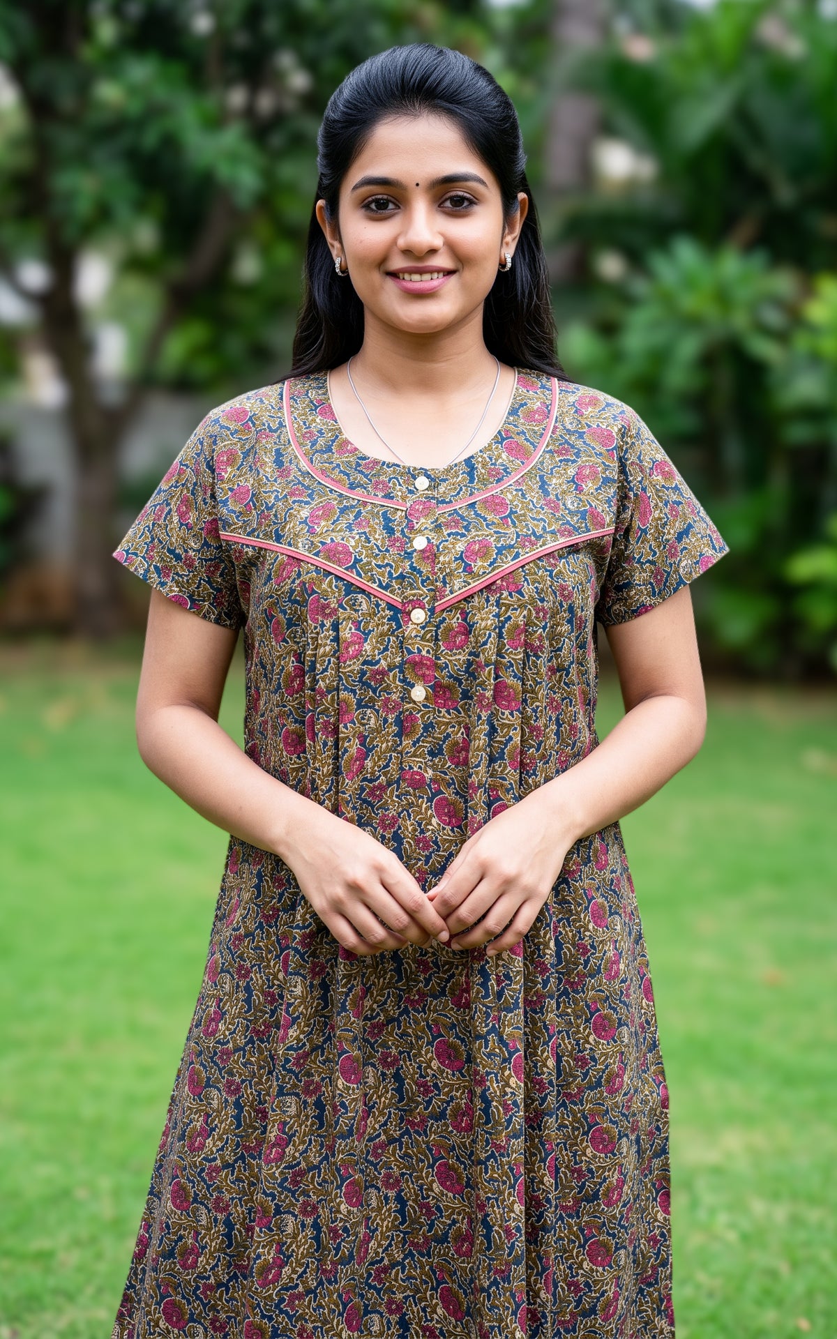Cotton Straight Fit Nighty-165SS15B