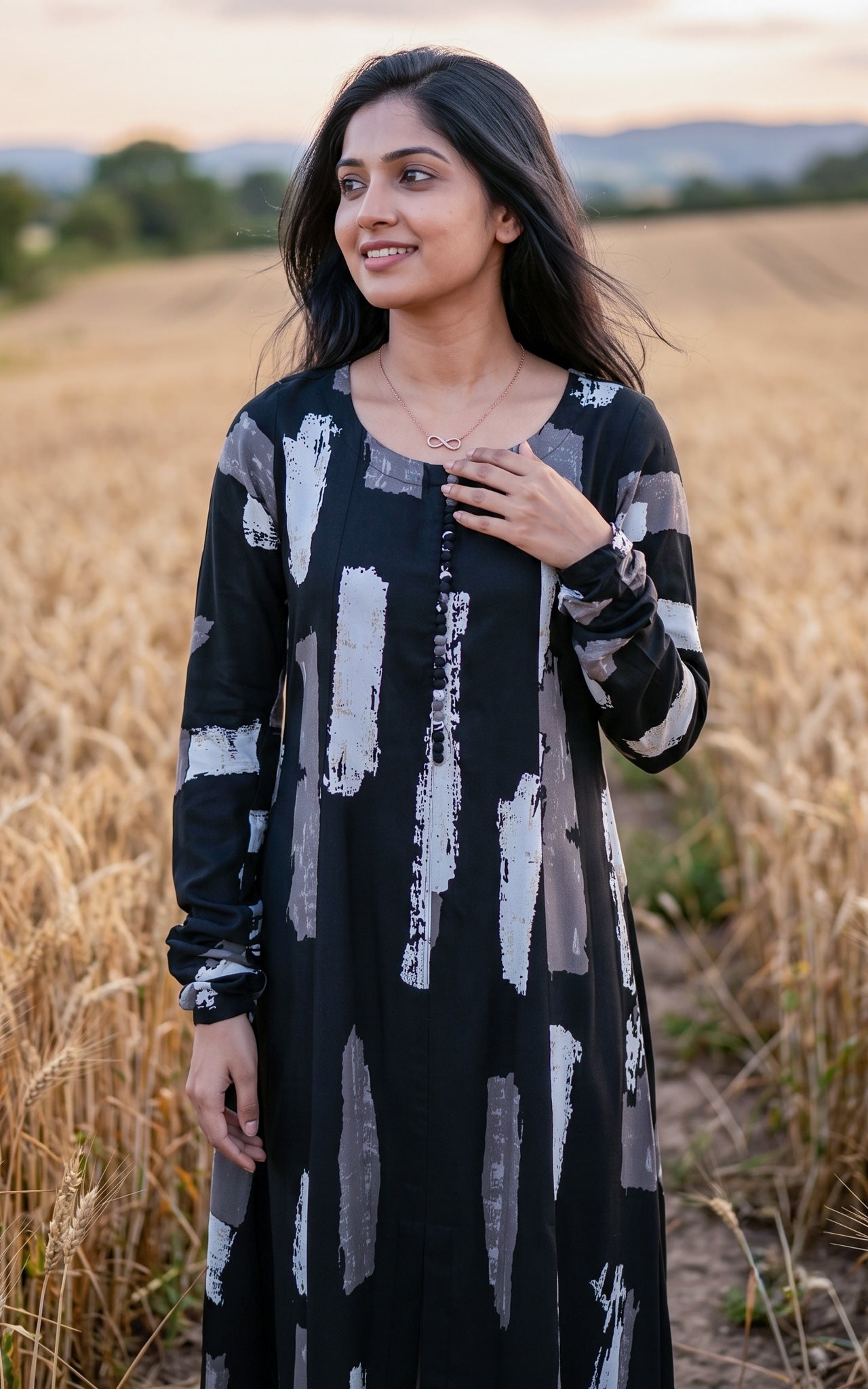 Black Rayon Daily Wear Kurti for Women