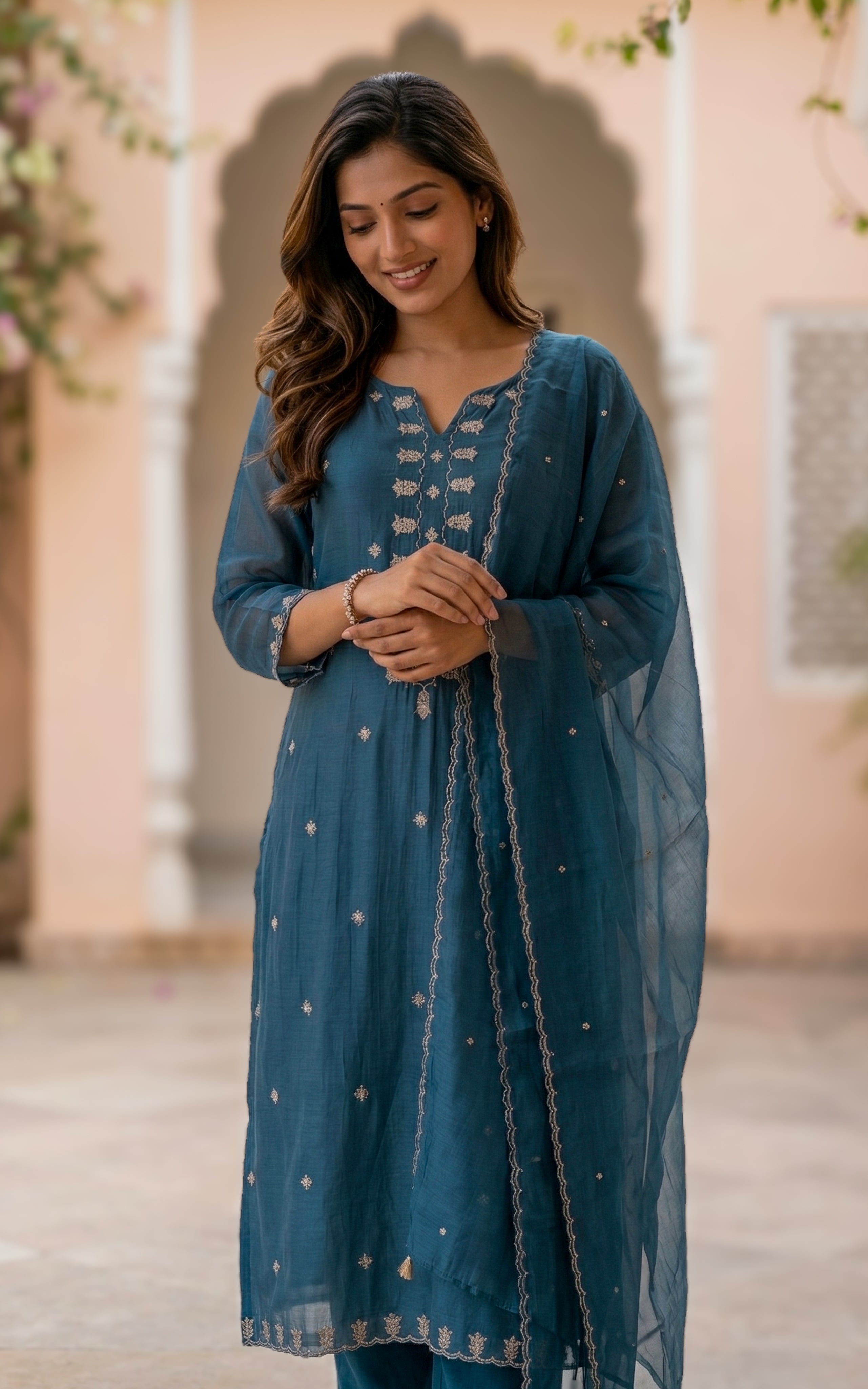 Suguna (Kurti+Pant+Dupatta)