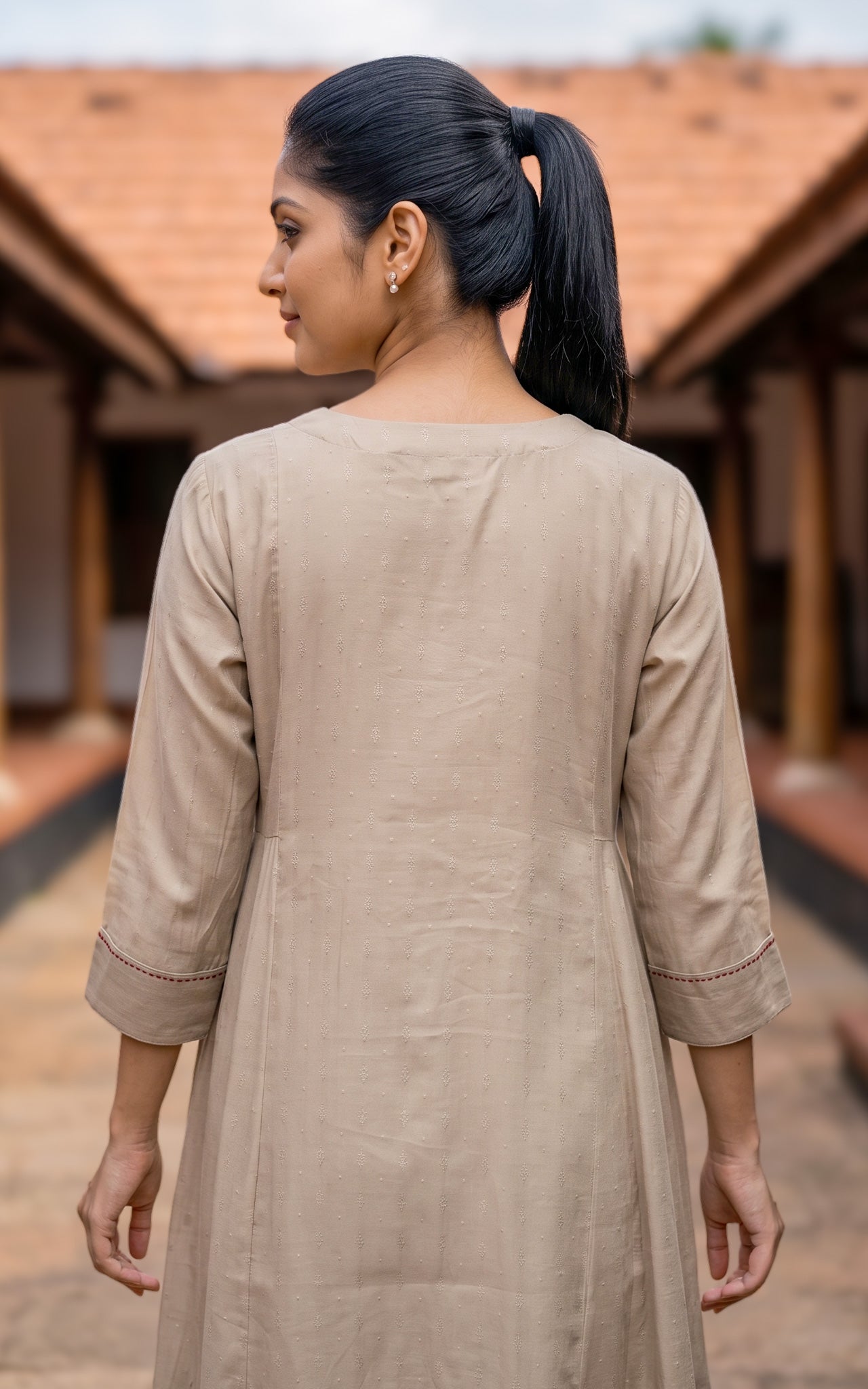Grey Art Silk Elegant Anarkali Kurti for Women