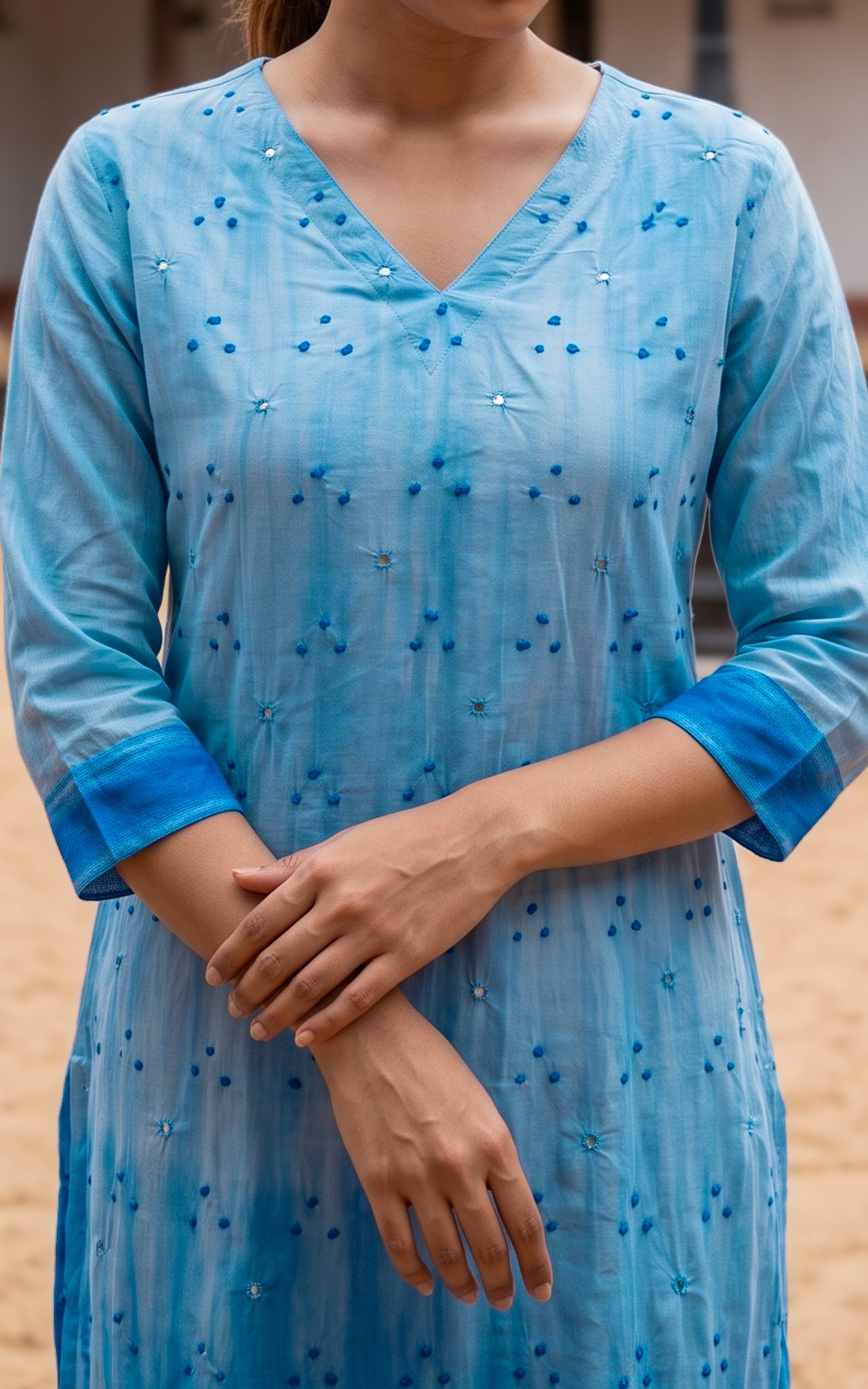 Akarisha Blue (Kurti+Dupatta)