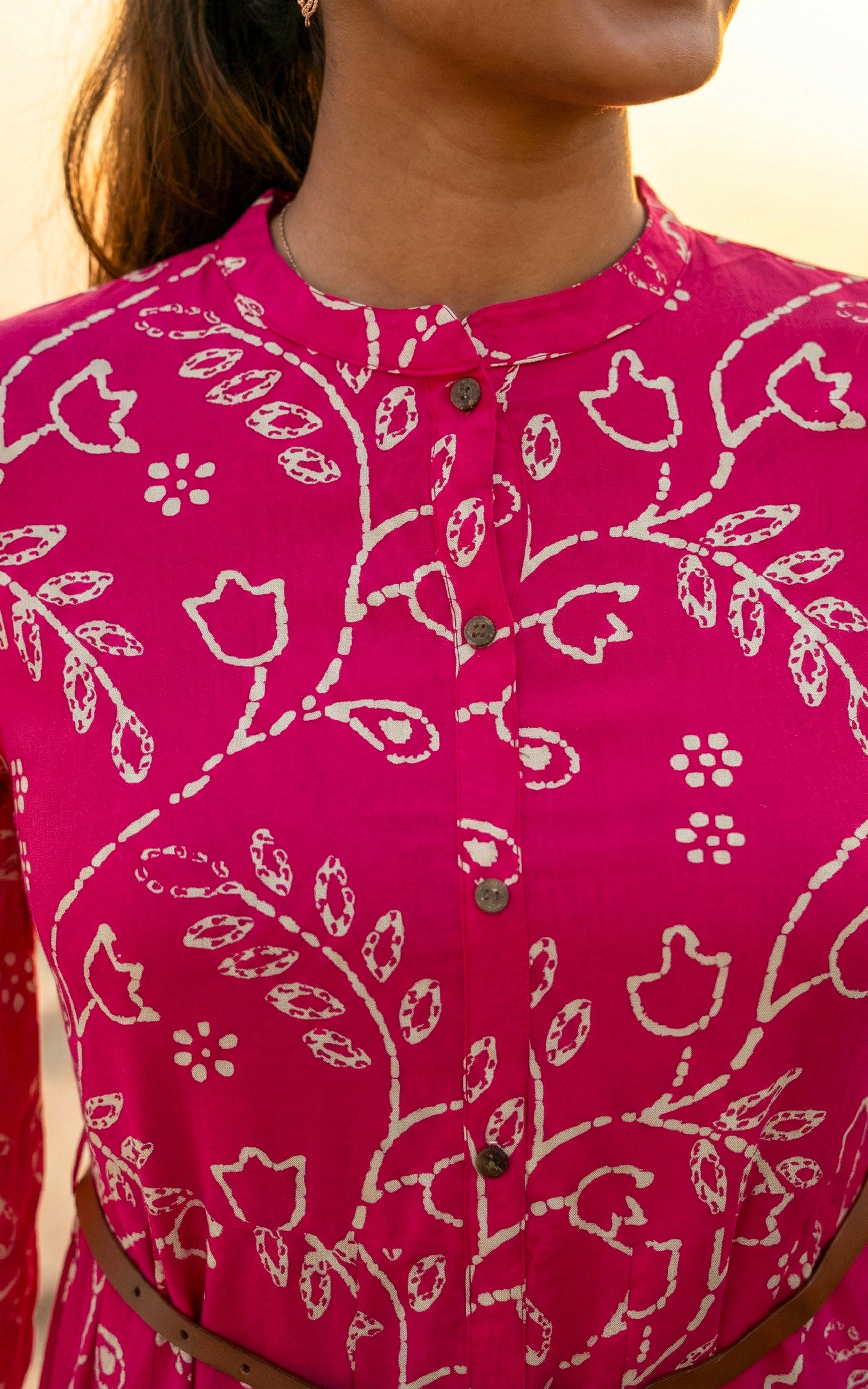 Instore – Pink Mulan Kurti for Women – Rayon – Indian Ethnic Wear