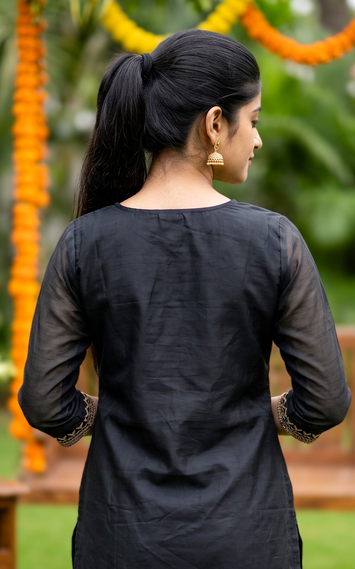 Abina Black (Kurti+Pant+Dupatta)