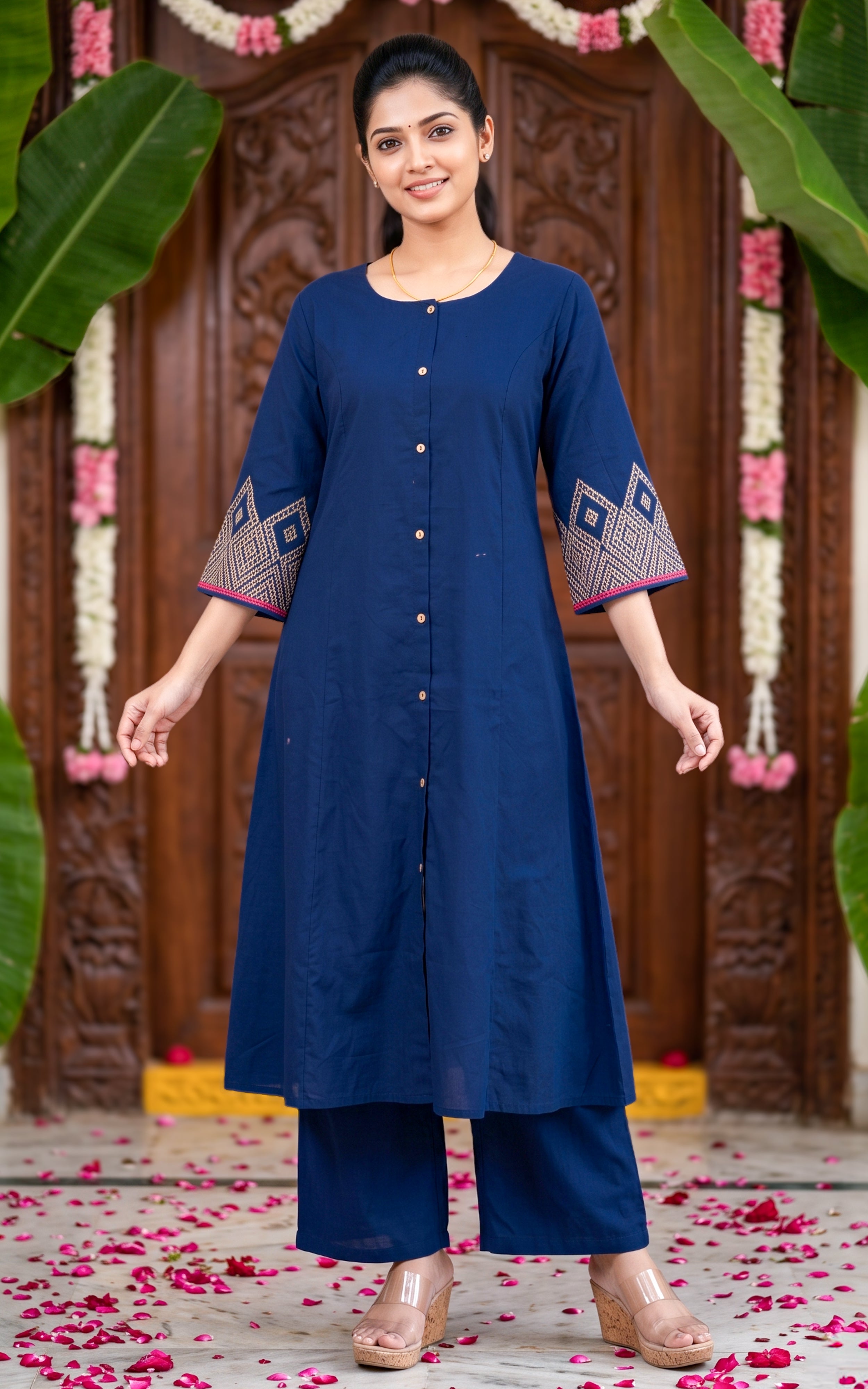 Joshna Navy Blue (Kurti+Pant)