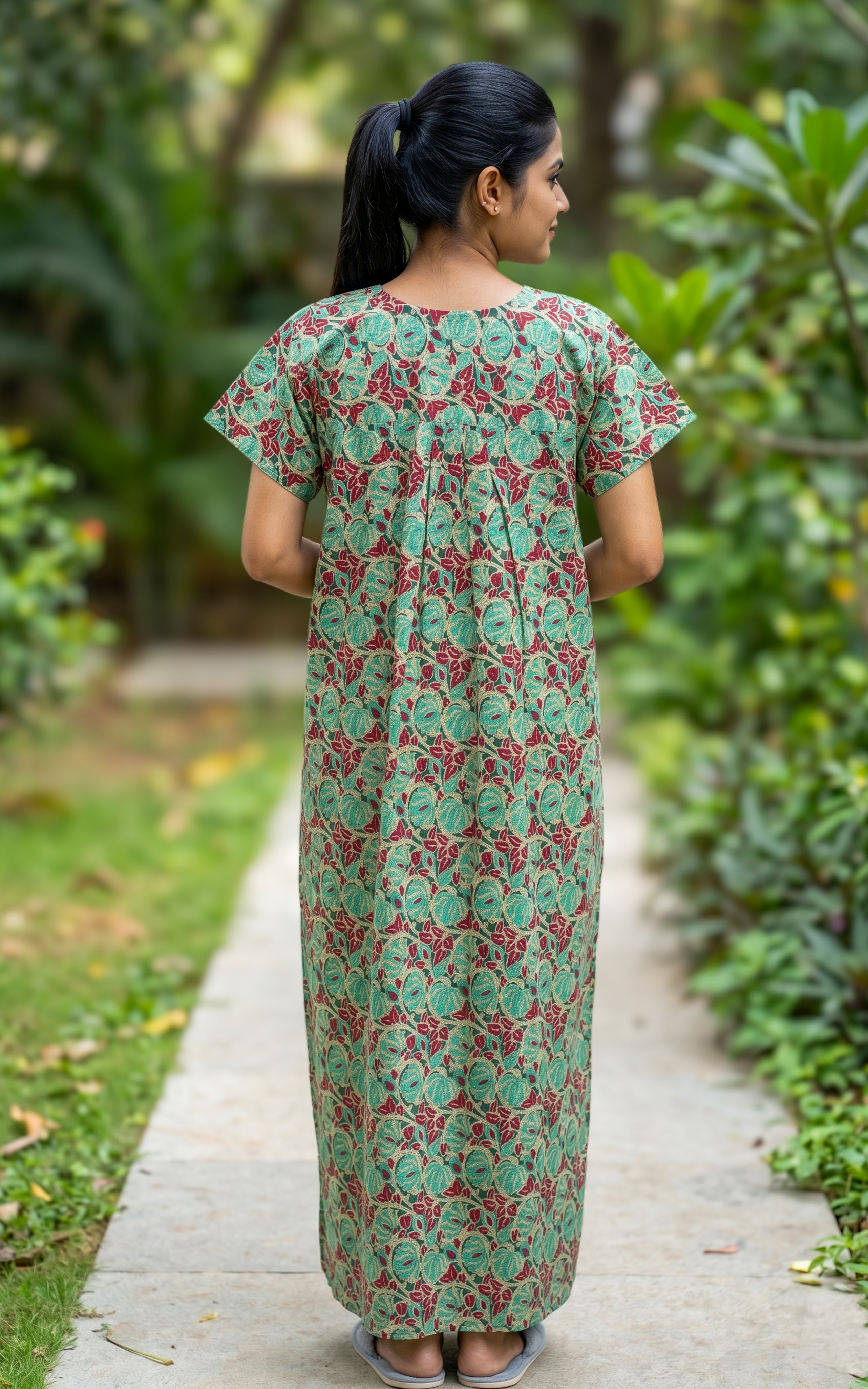 Cotton Straight Fit Nighty-160SS27B