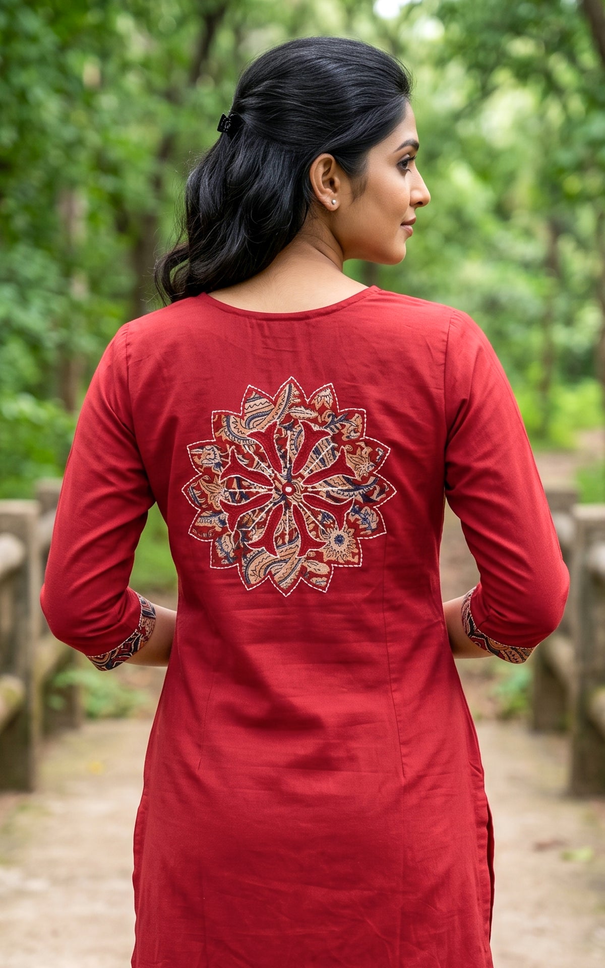 Harshini Maroon (Kurti+Pant)
