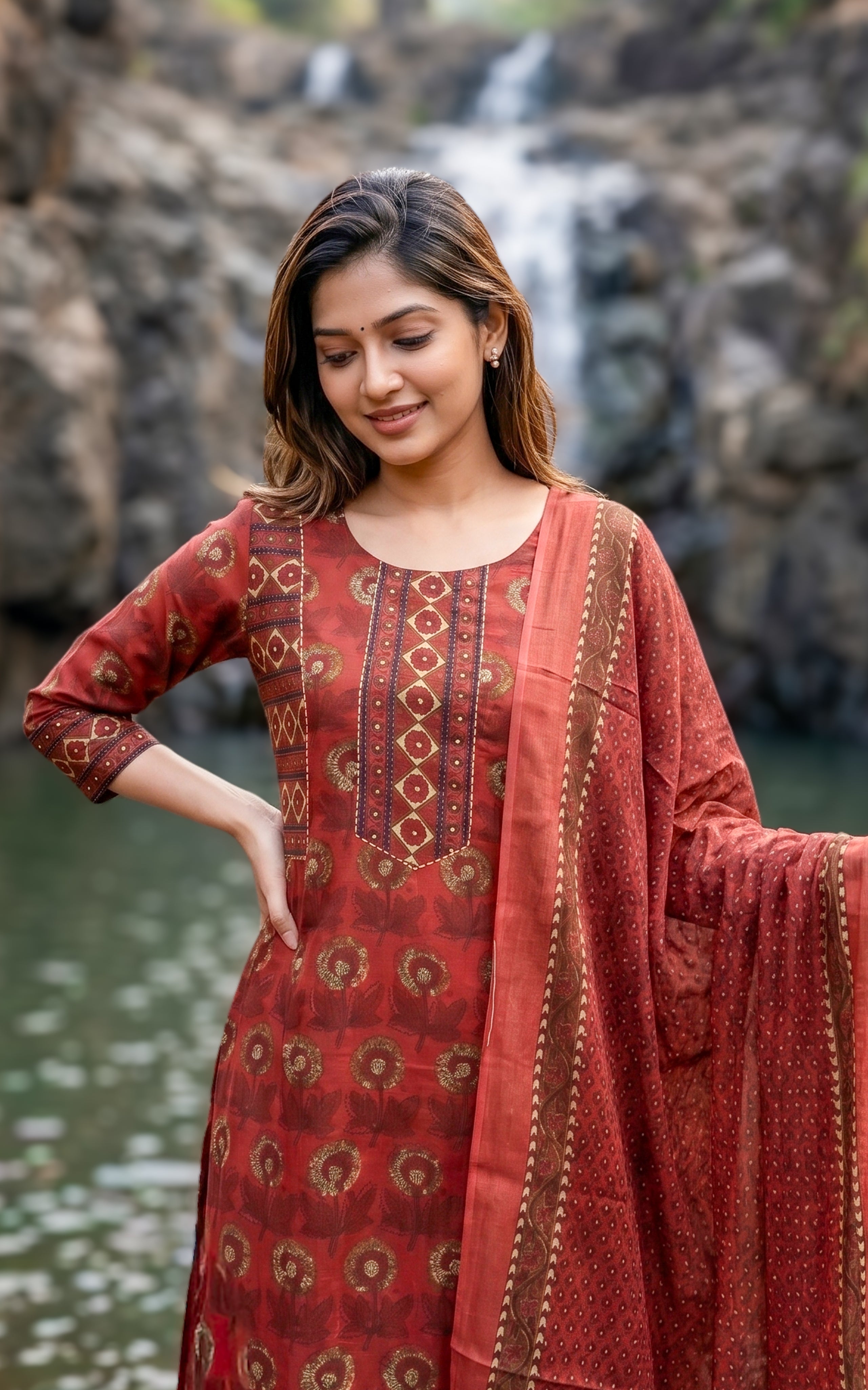 Ethnic cotton kurti set for women