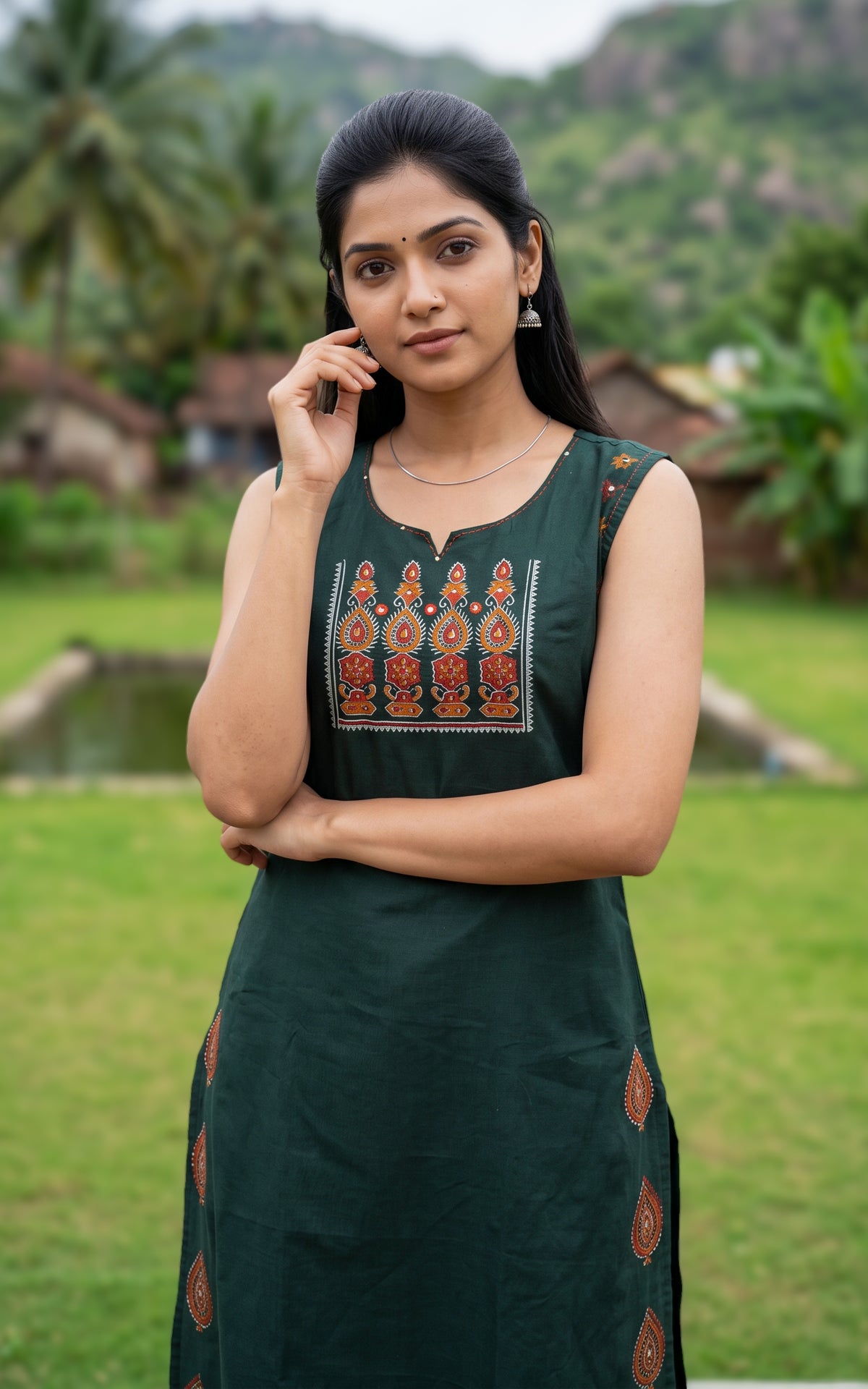 Shanmathi Handblock (Kurti+Pant)
