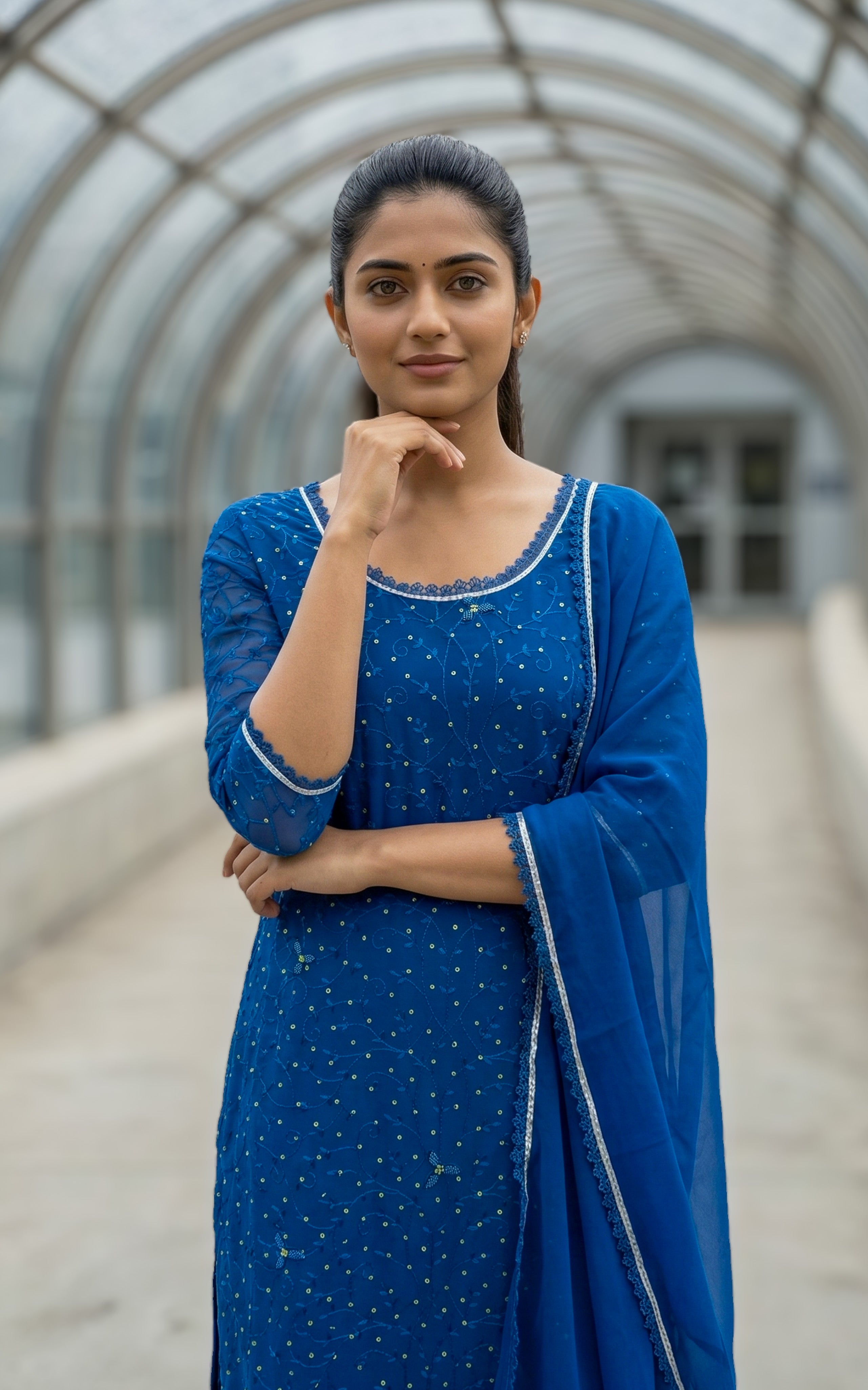 elegant georgette kurti for office
formal georgette kurti with dupatta
classy straight cut georgette kurti
office wear georgette kurti set