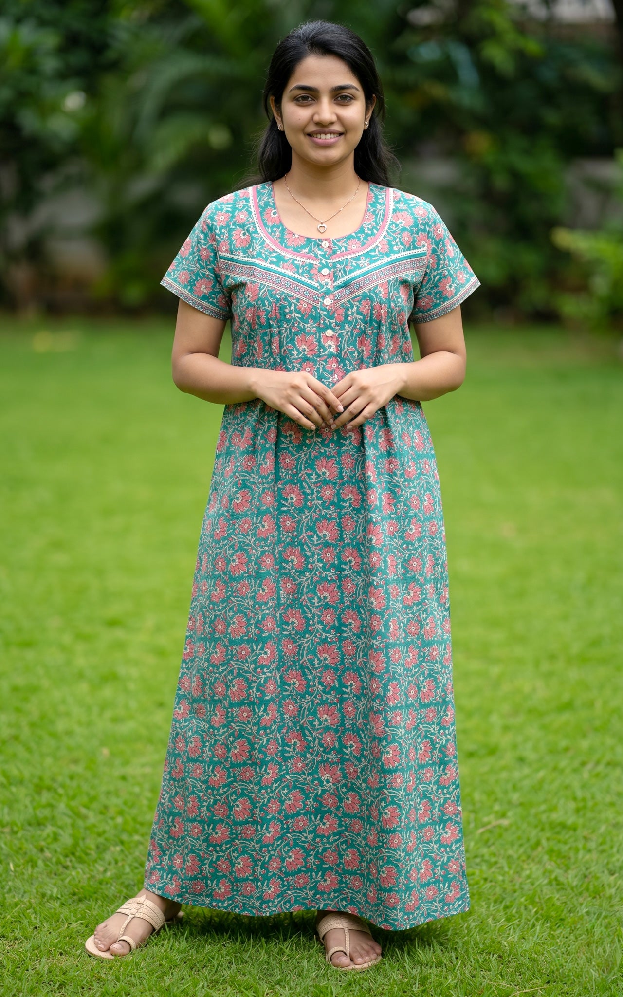 Cotton Straight Fit Nighty-162SS3B