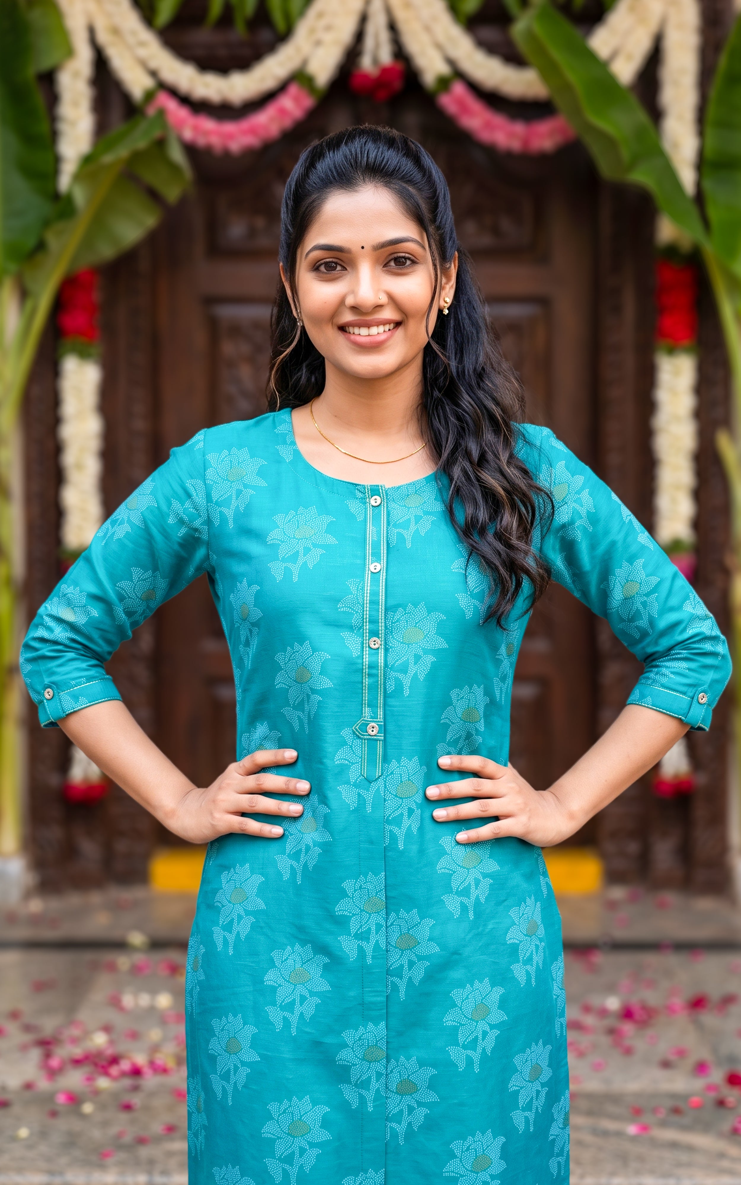 Maivizhi Sea Green