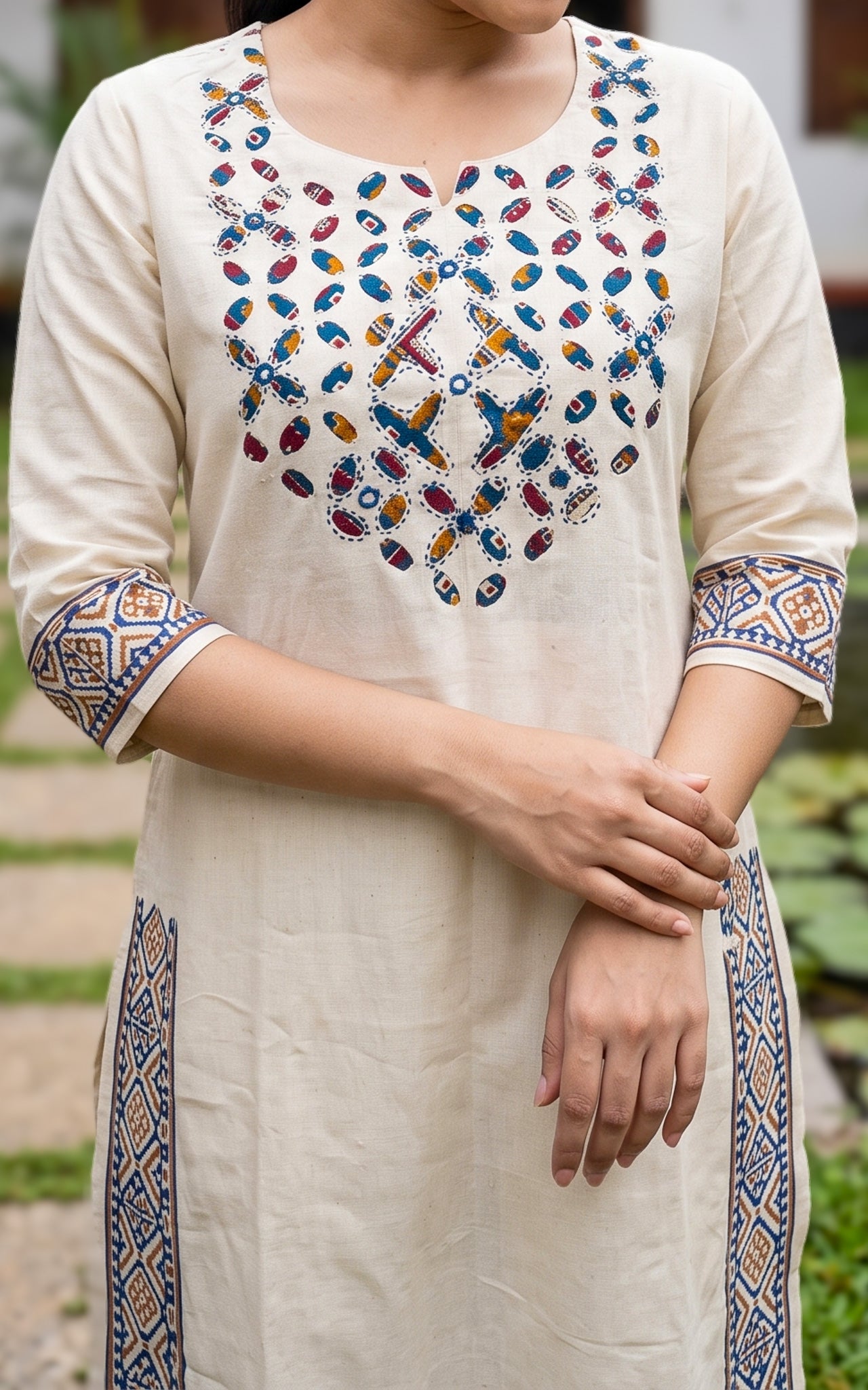 Viviana Handblock A (Kurti+Pant+Dupatta)