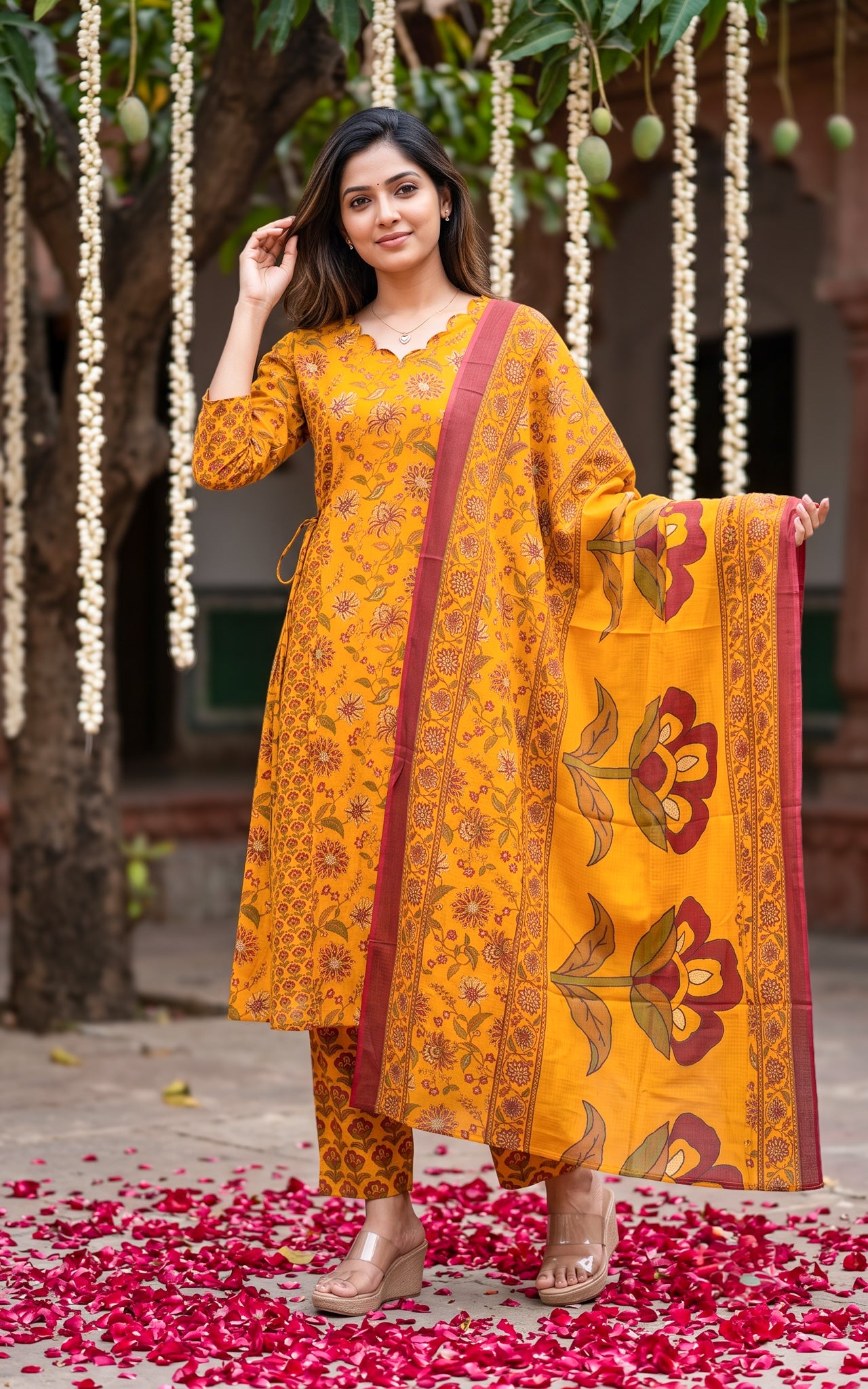 Anuradha A (Kurti+Pant+Dupatta)
