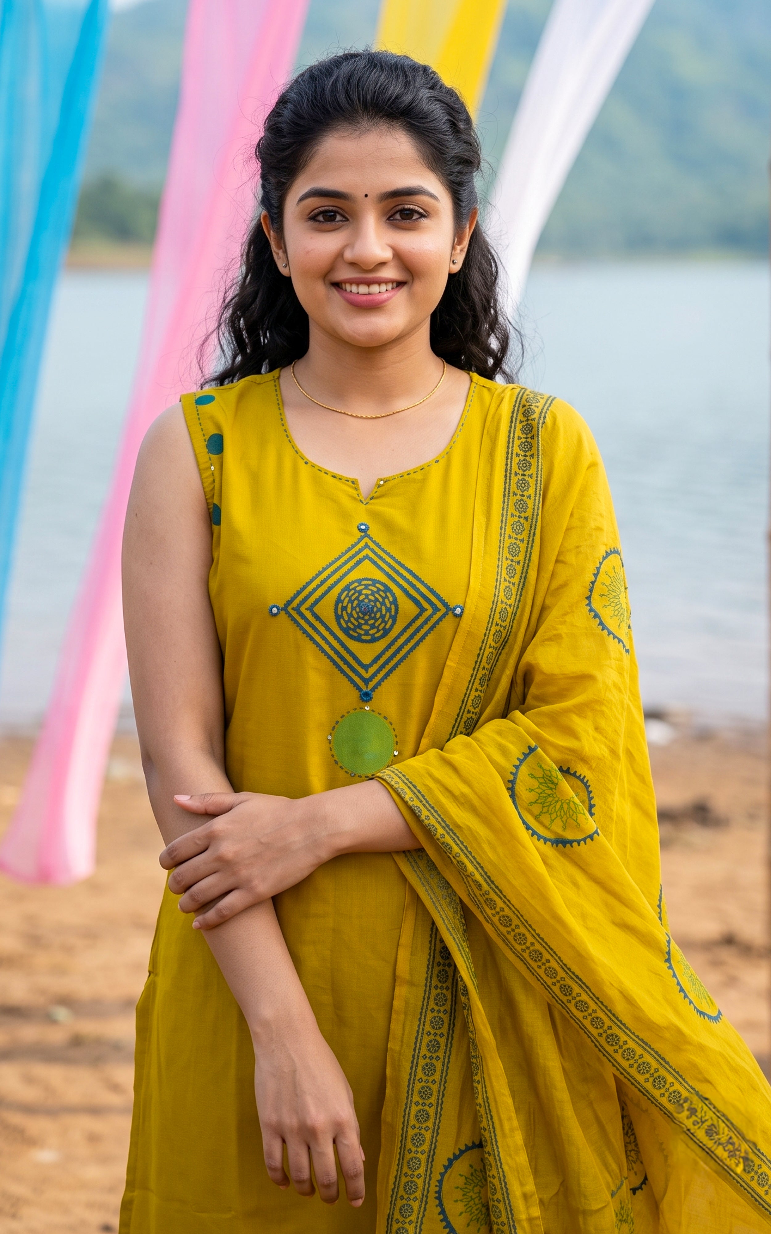 Mithusree Handblock (Kurti+Pant+Dupatta)