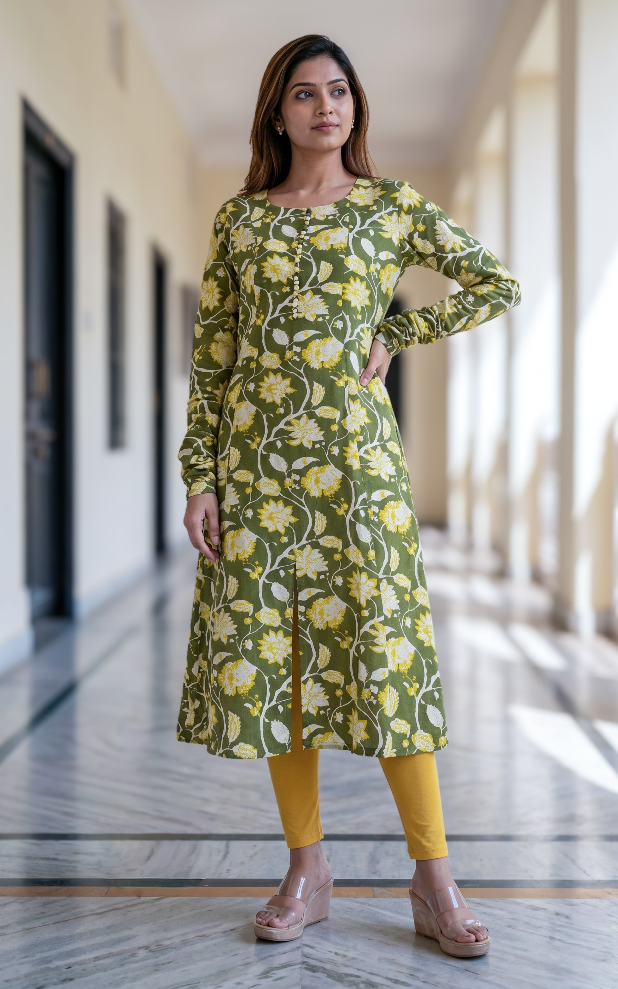 Breathable cotton summer kurti for women