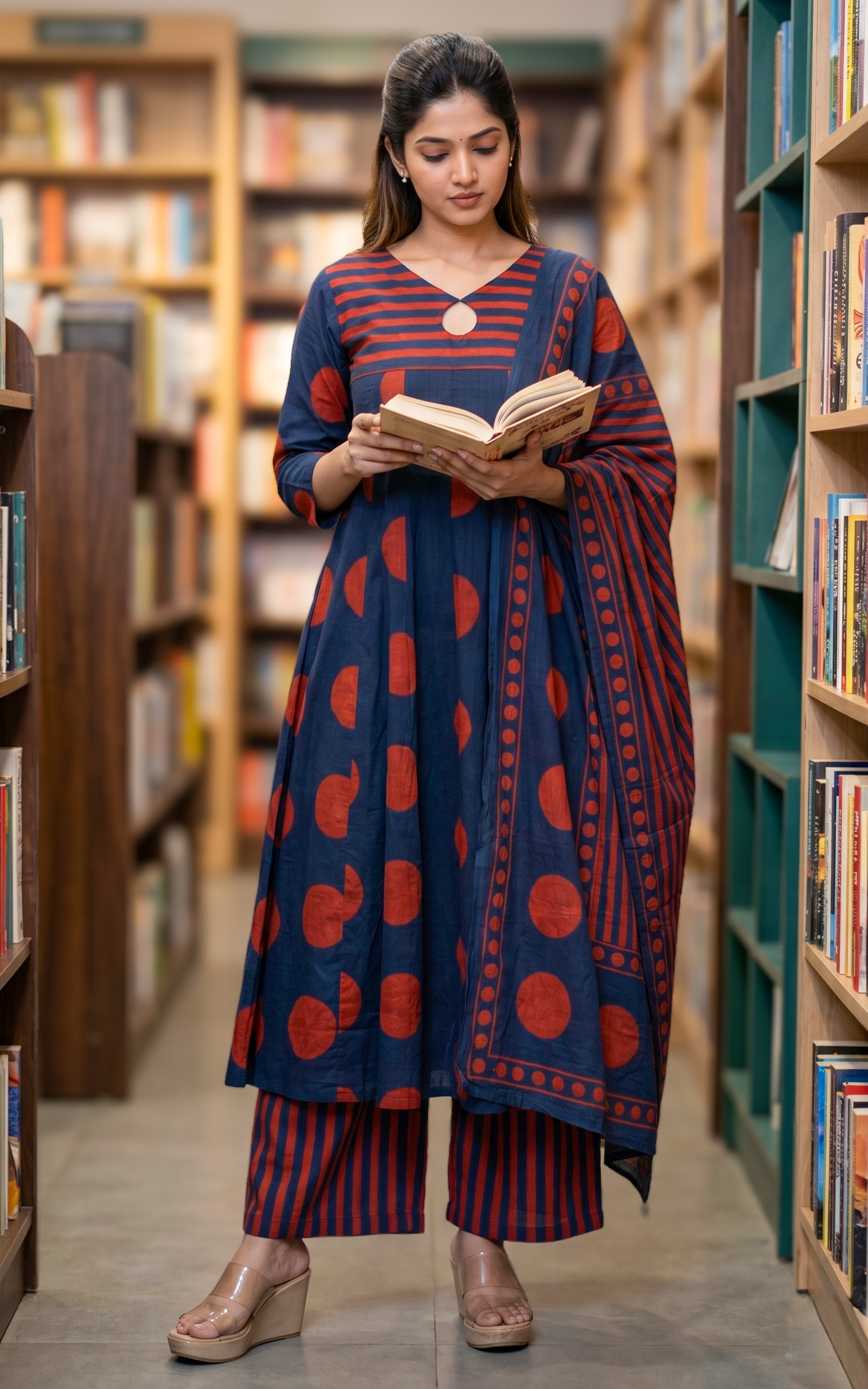 Poonguzhali C (Kurti+Pant+Dupatta)