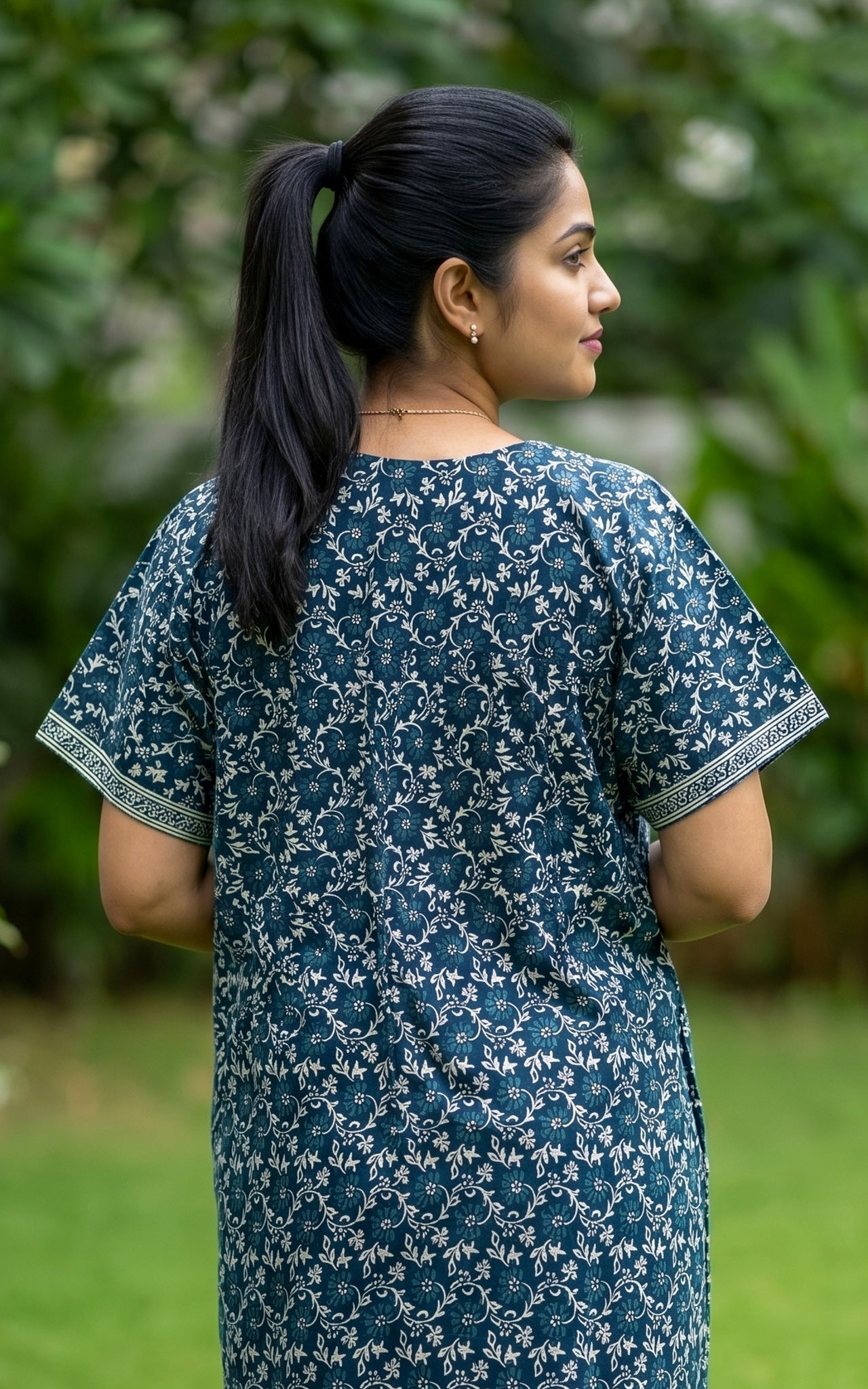 Cotton Straight Fit Nighty-162SS8A