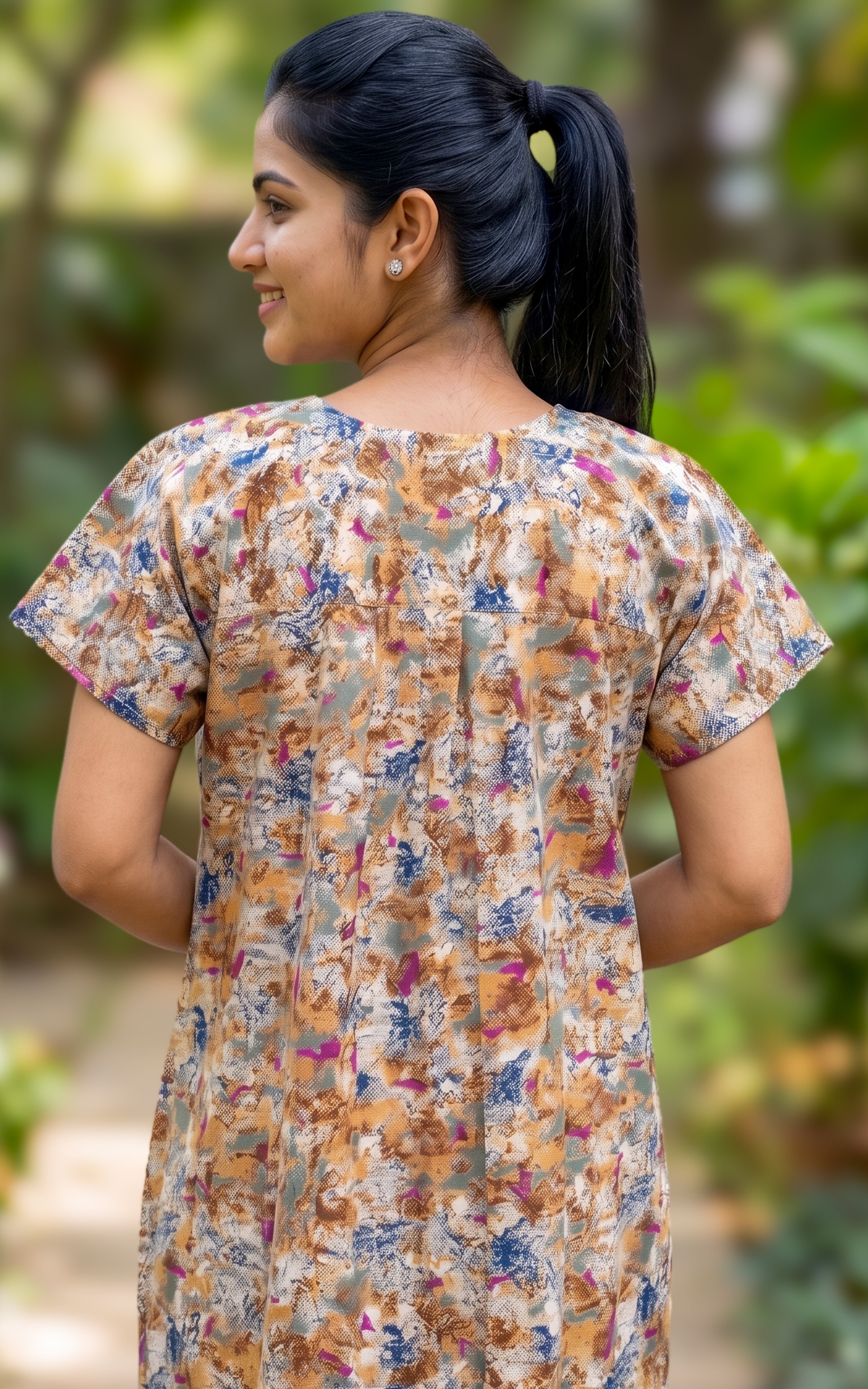 Cotton Straight Fit Nighty-160SS15A