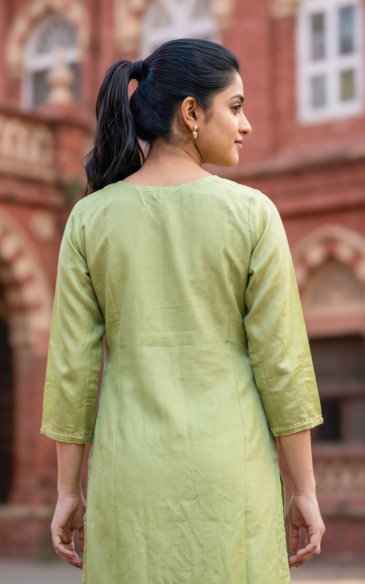 Instore – Vaagai Kurti Pant Dupatta Set for Women – Cotton – Printed – Ethnic Wear