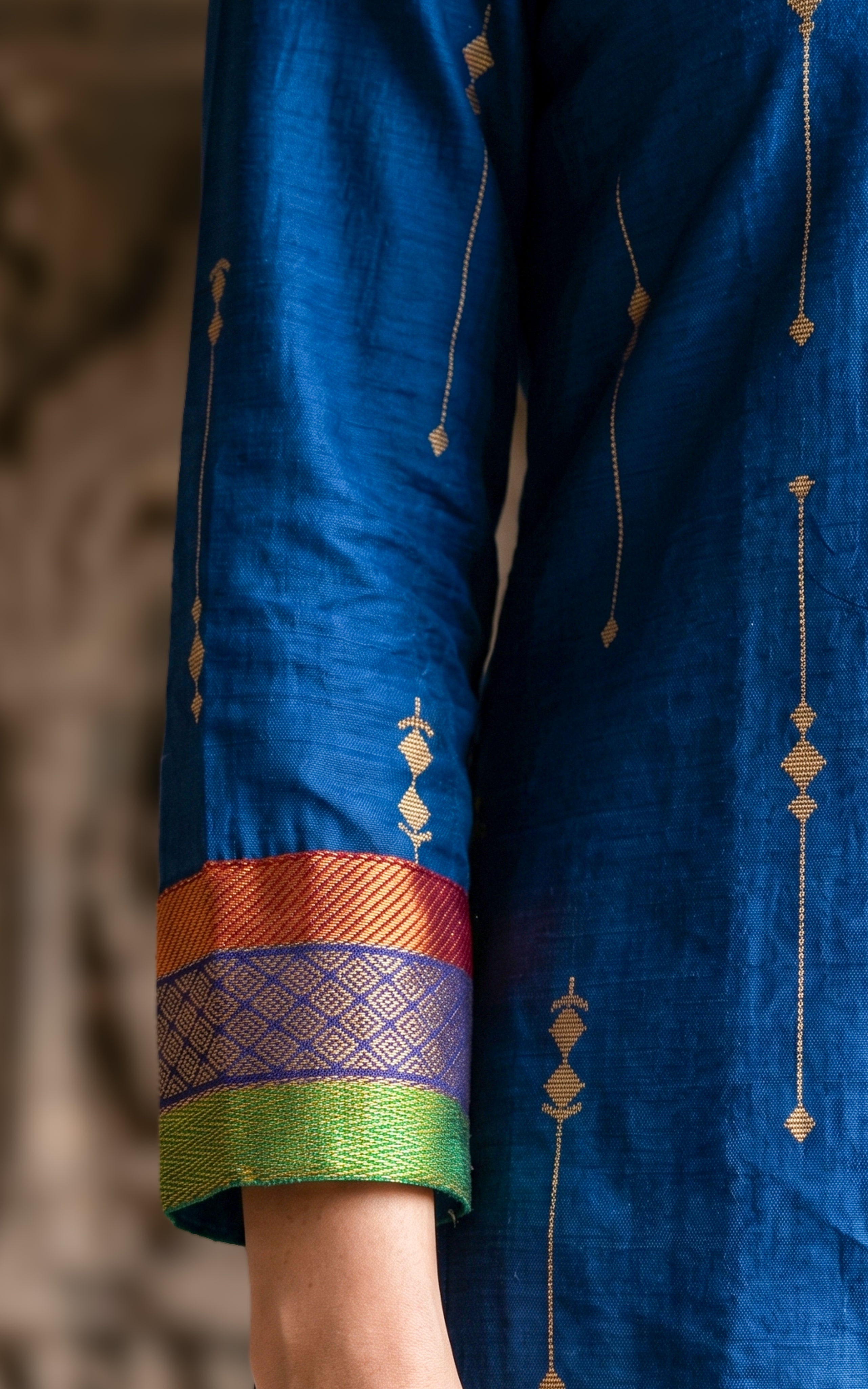 Traditional silk cotton kurti for women