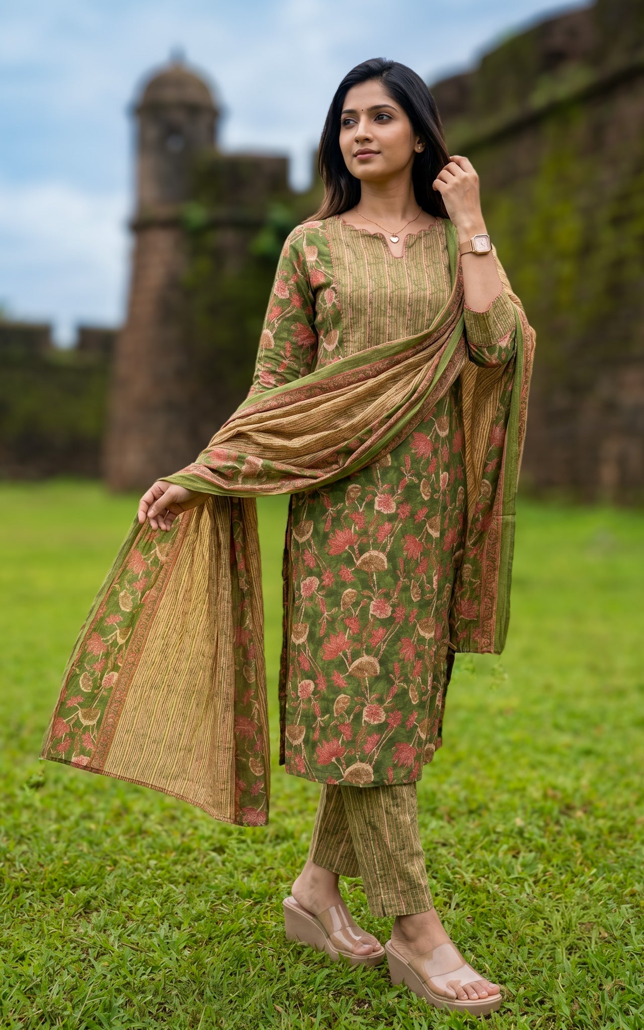 Mirudhula B (Kurti+Pant+Dupatta)