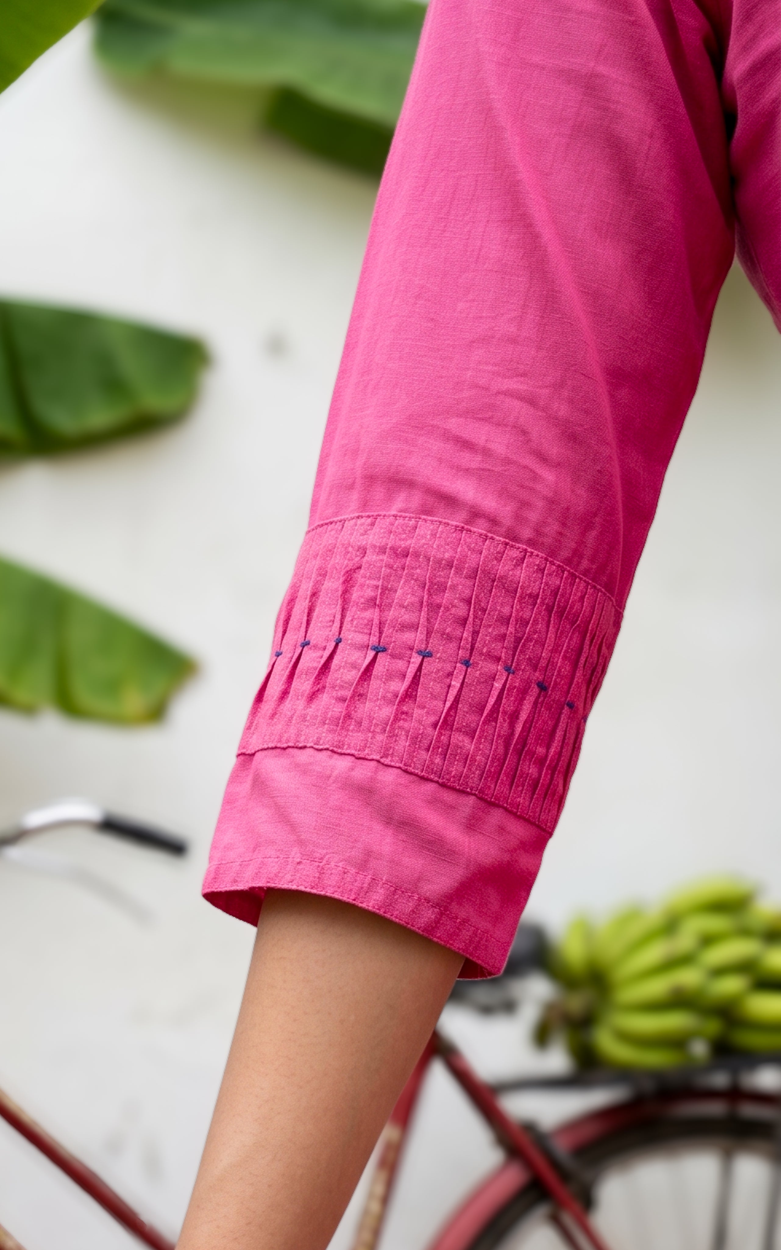Women Cotton Kurti Set With Pocket Palazzo Pants