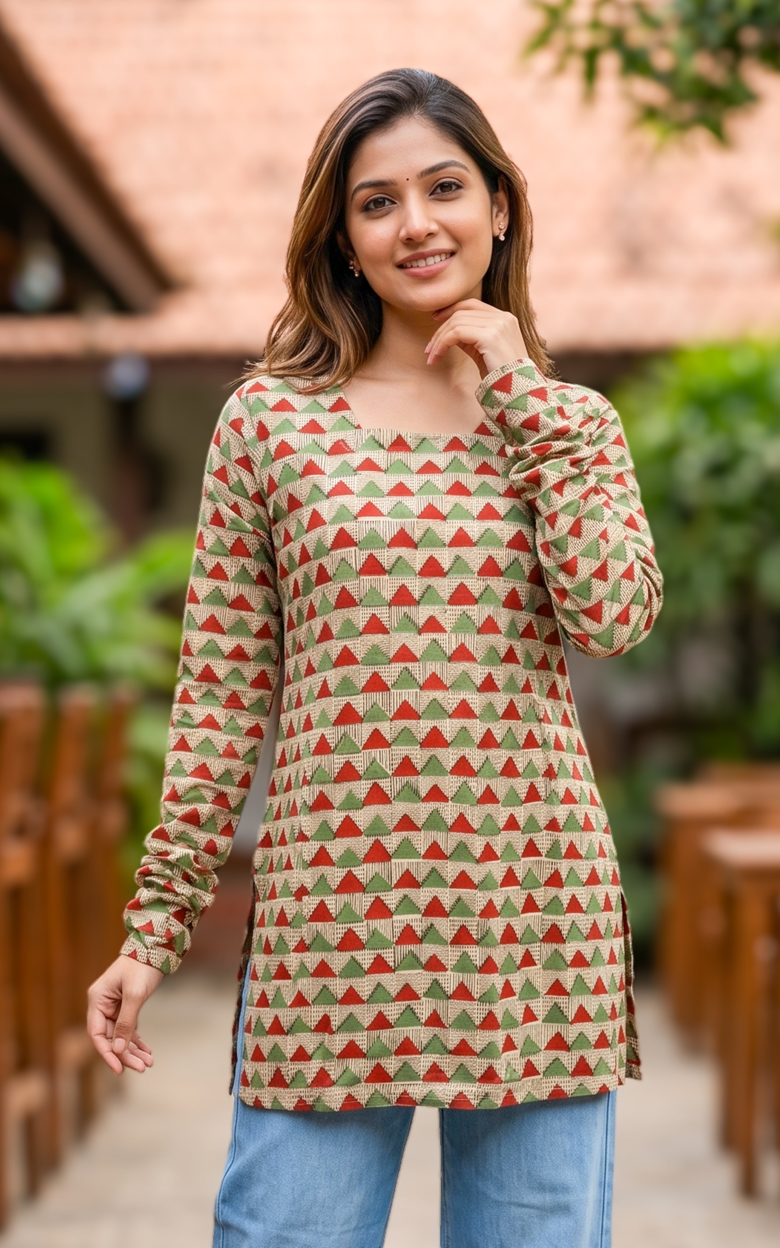 Printed cotton kurti for daily wear
Casual wear short cotton kurti
