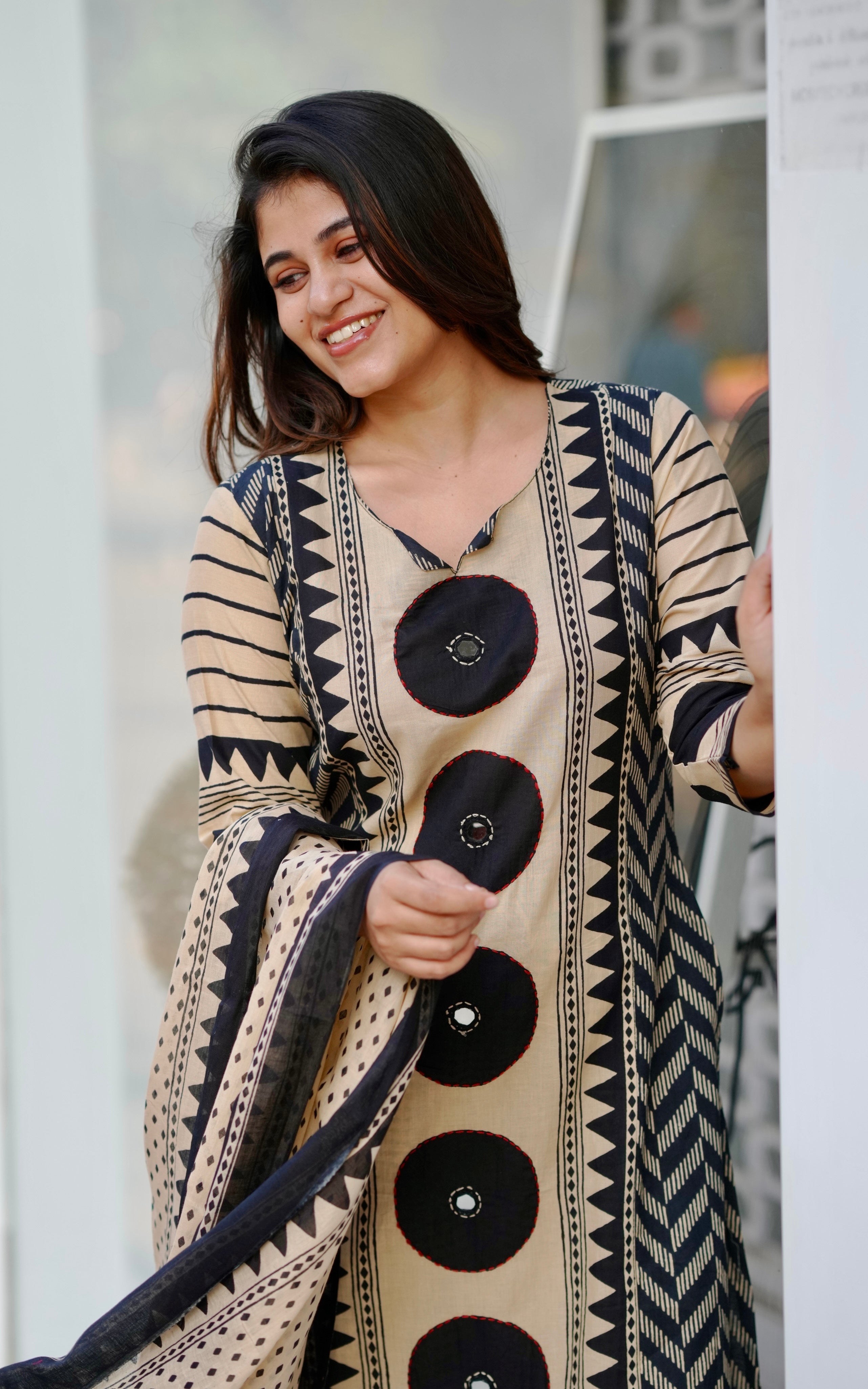 Avika Black (Kurti+Pant+Dupatta)