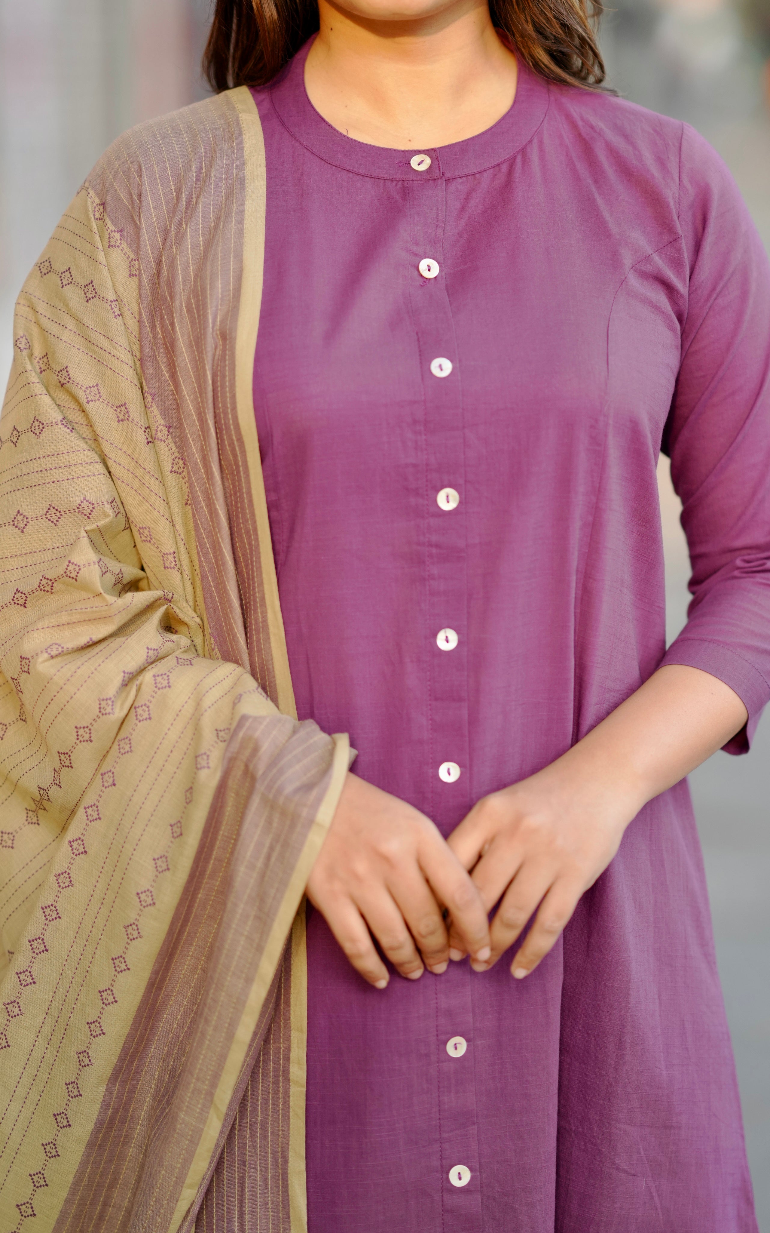 Vikashini Purple (Kurti+Pant+Dupatta)