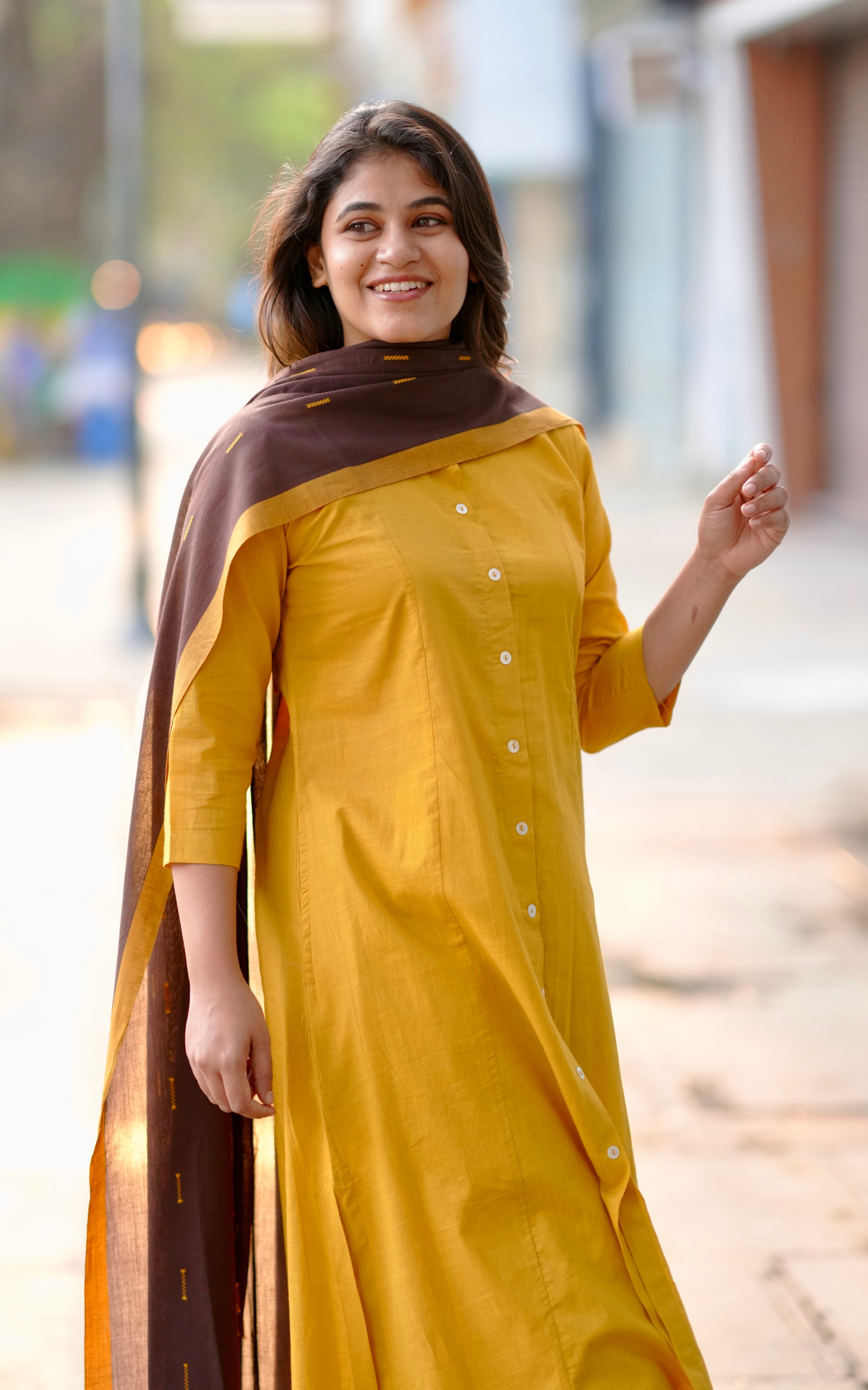 Vikashini Mustard (Kurti+Pant+Dupatta)