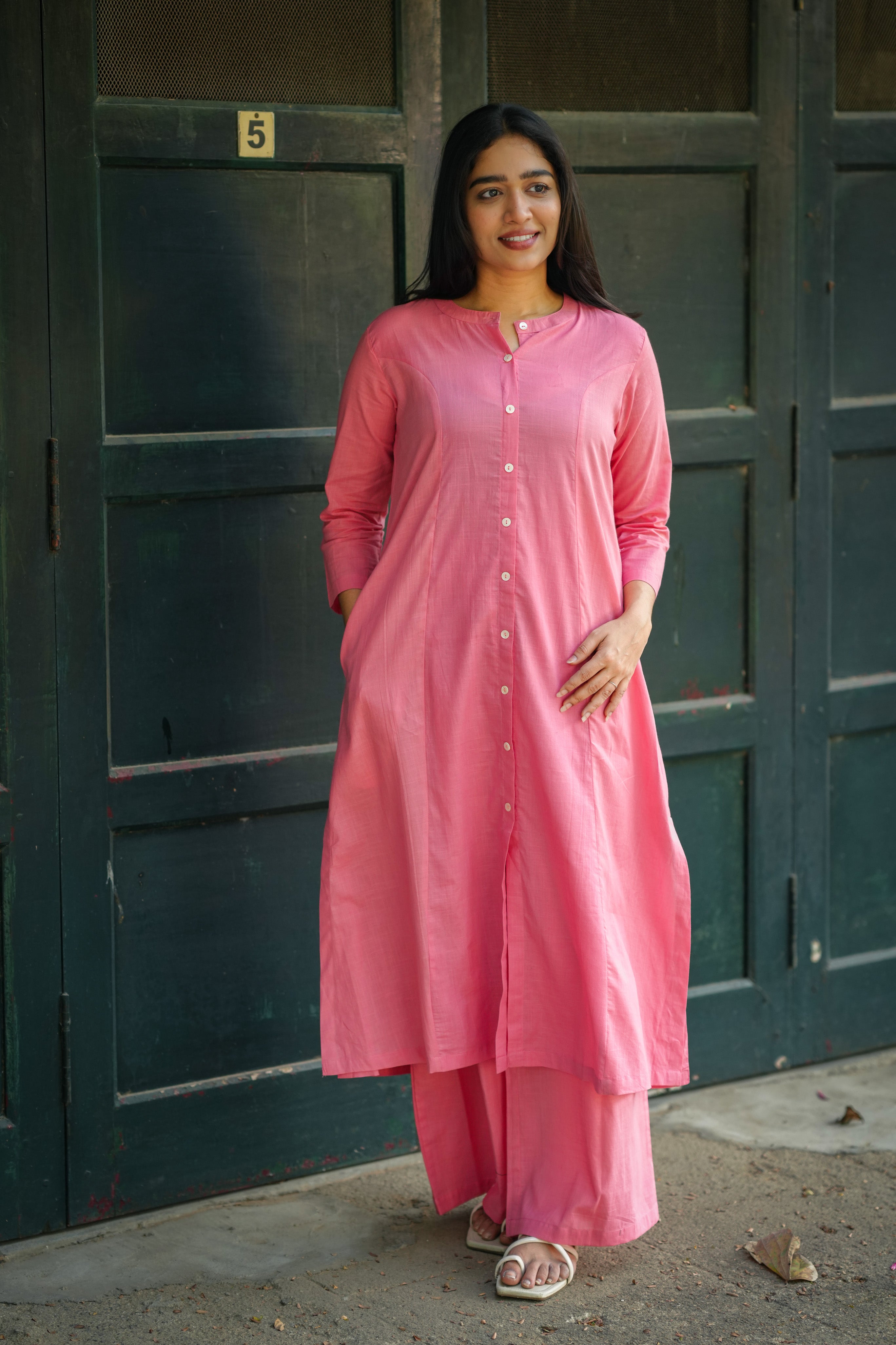 Vikashini Peach (Kurti+Pant)