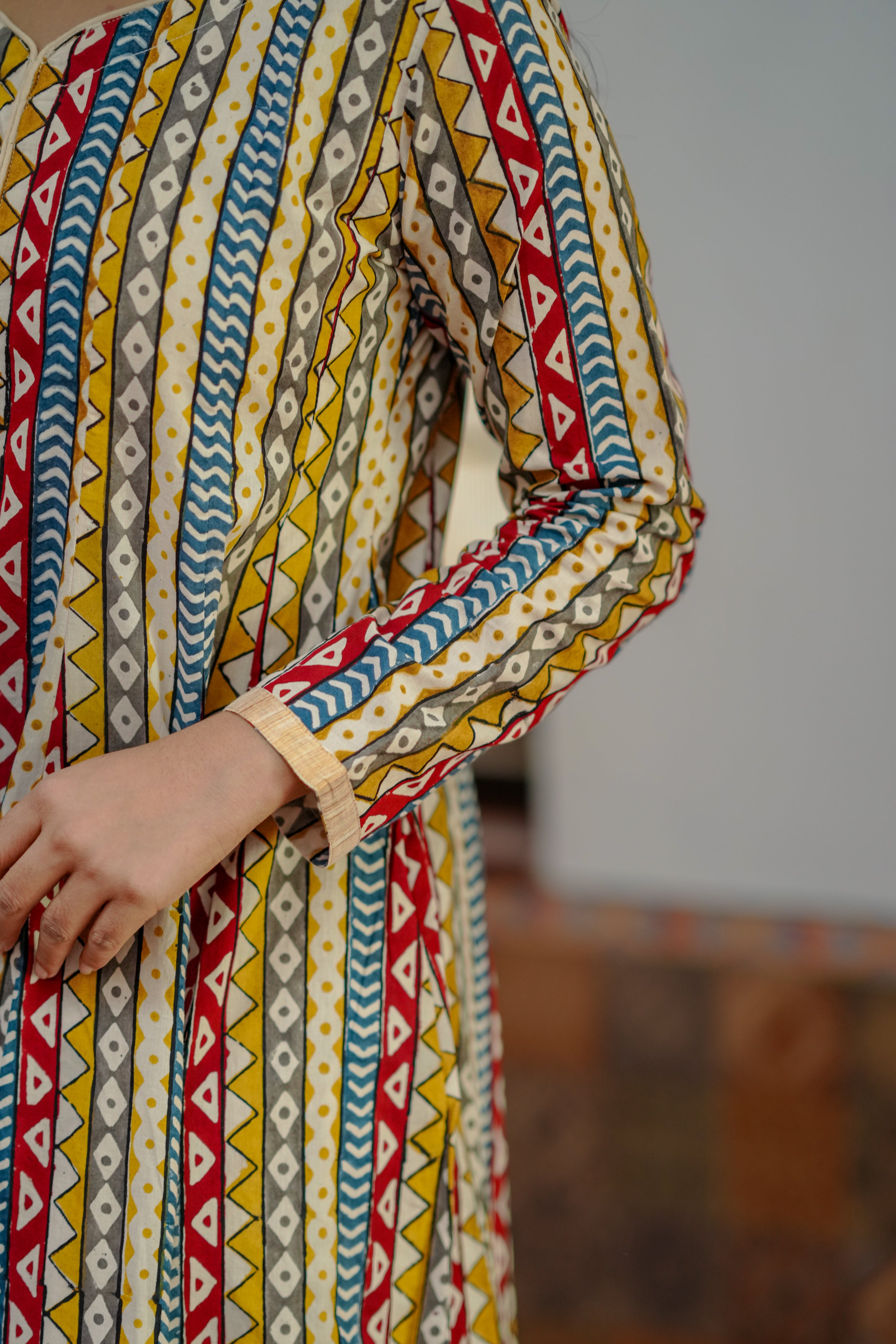 formal cotton kurti with pocket
office wear flared kurti for women
professional multicolor cotton kurti