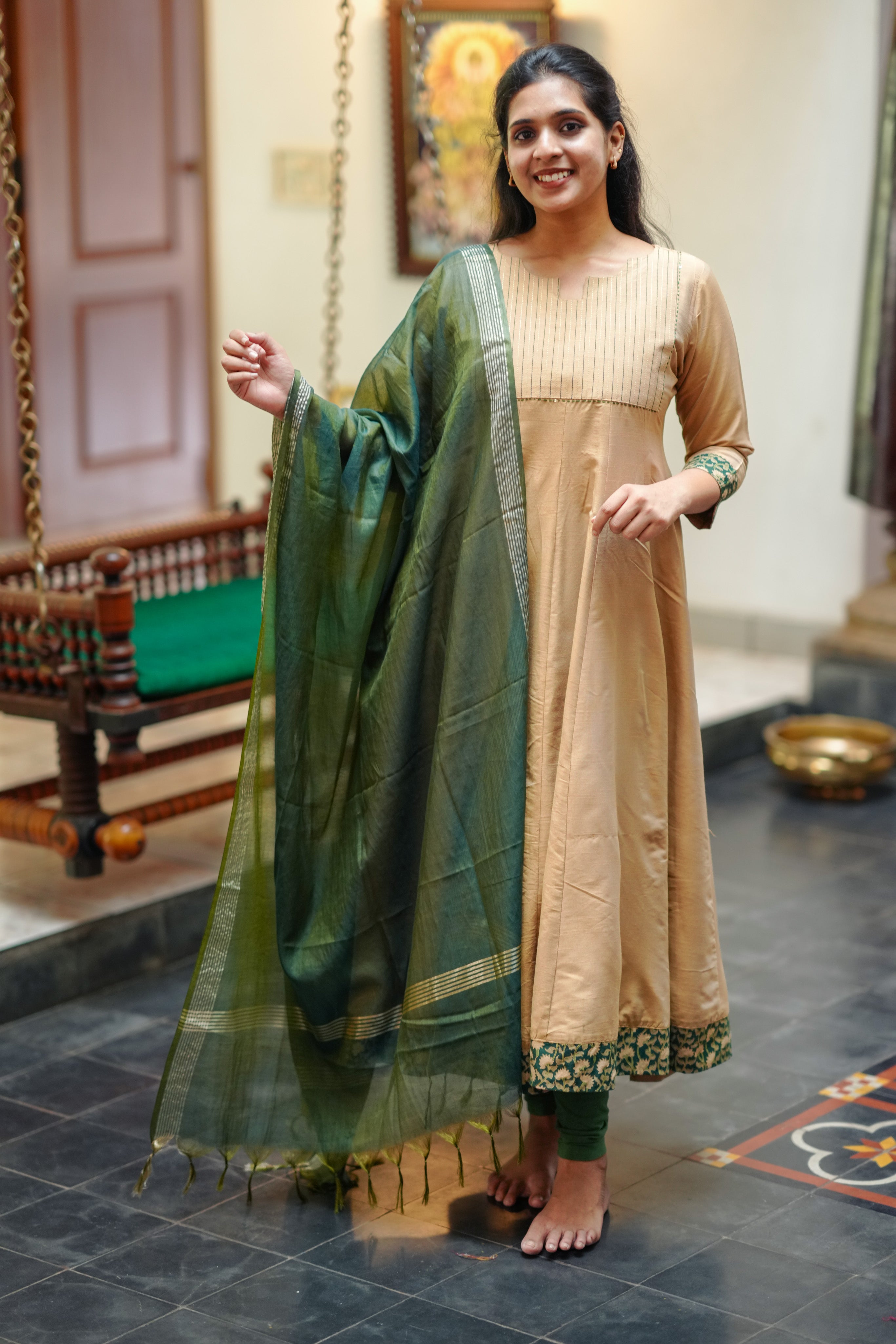 Rithika Beige (Kurti+Dupatta)