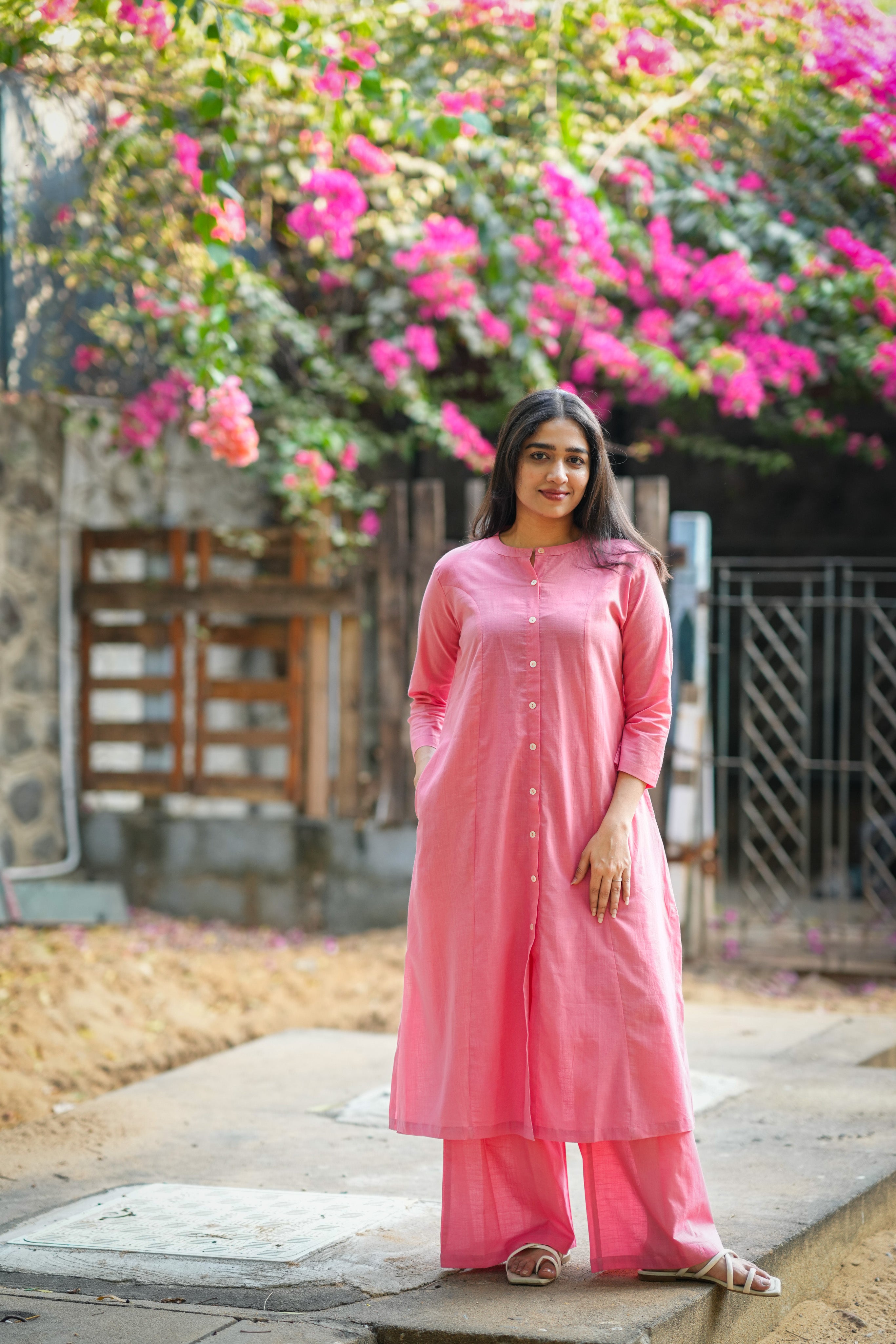 Vikashini Peach (Kurti+Pant)