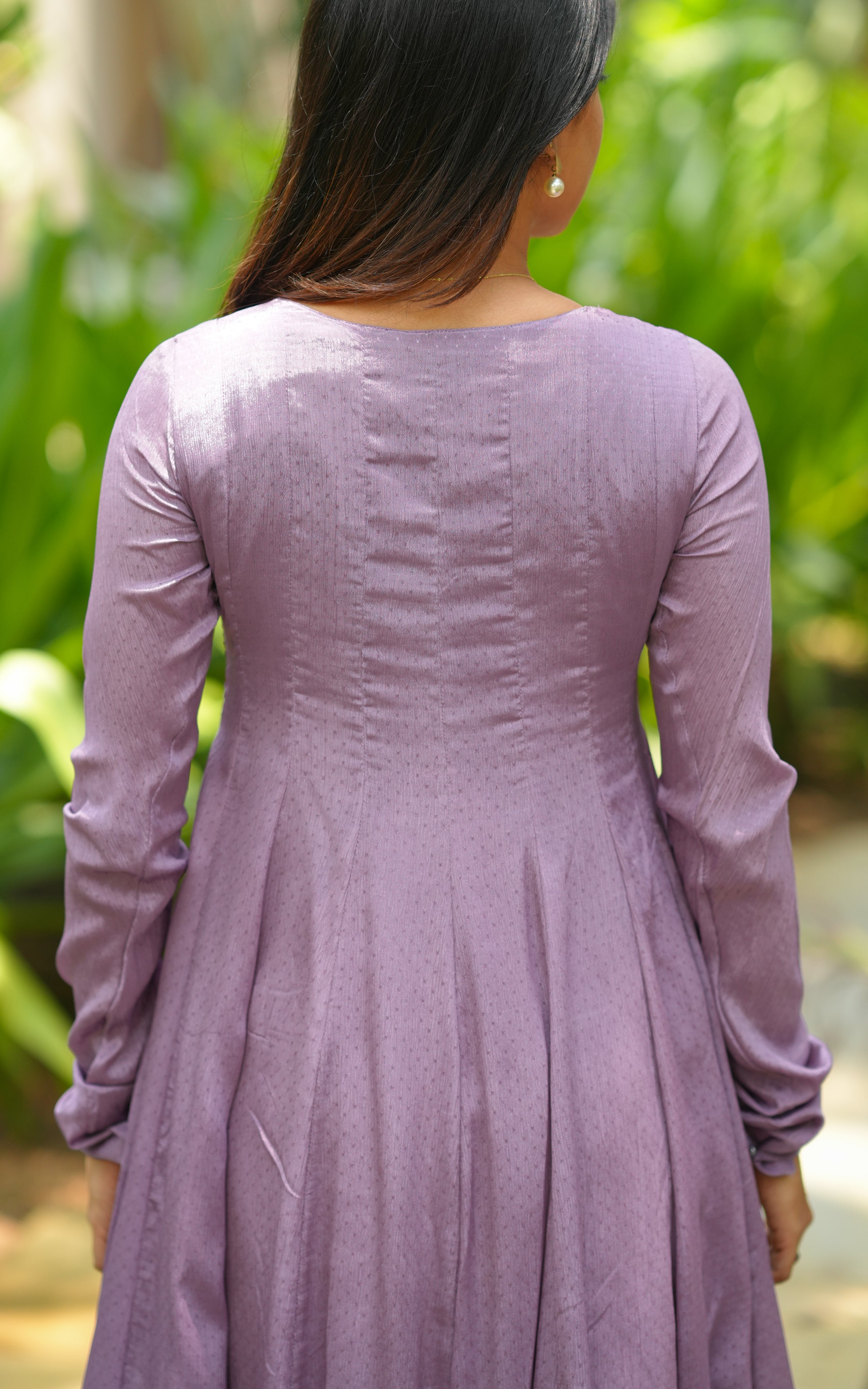 Lavender stylish Anarkali kurti for women