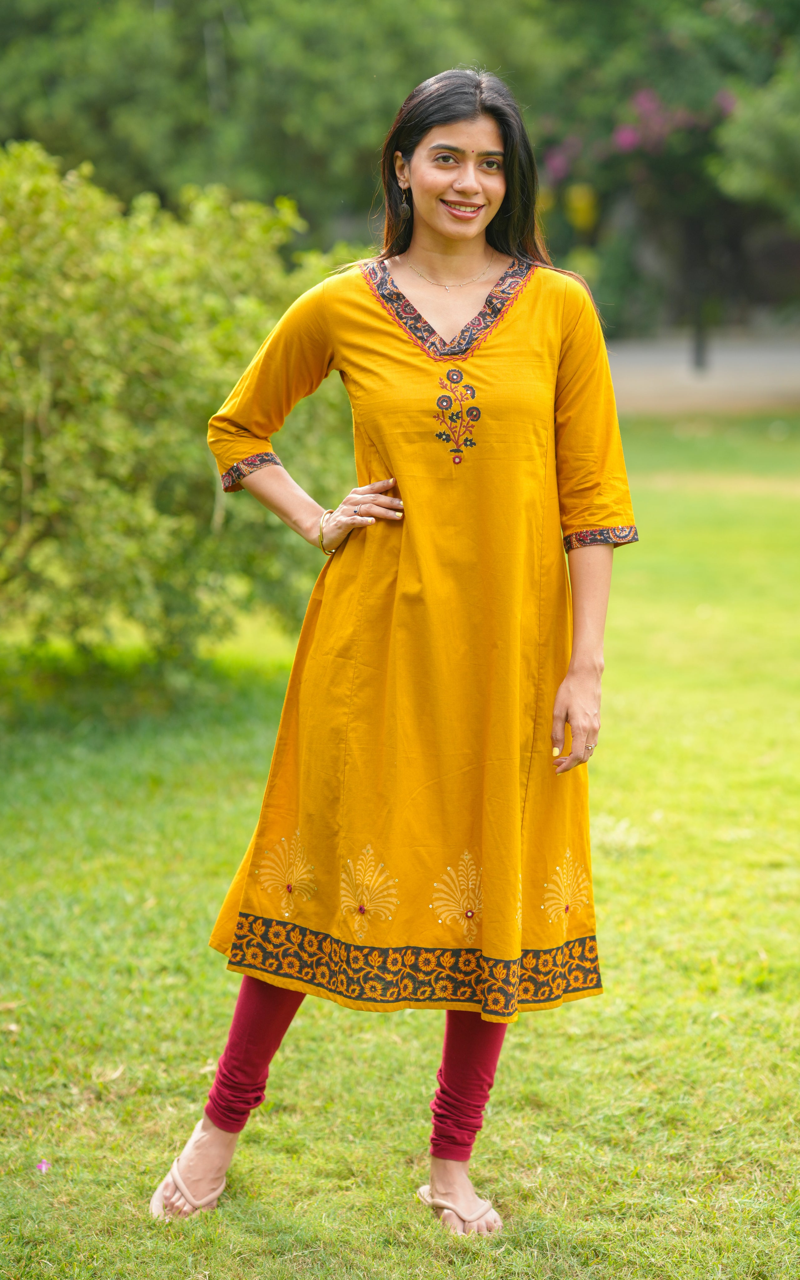 Breathable cotton summer kurti for women
