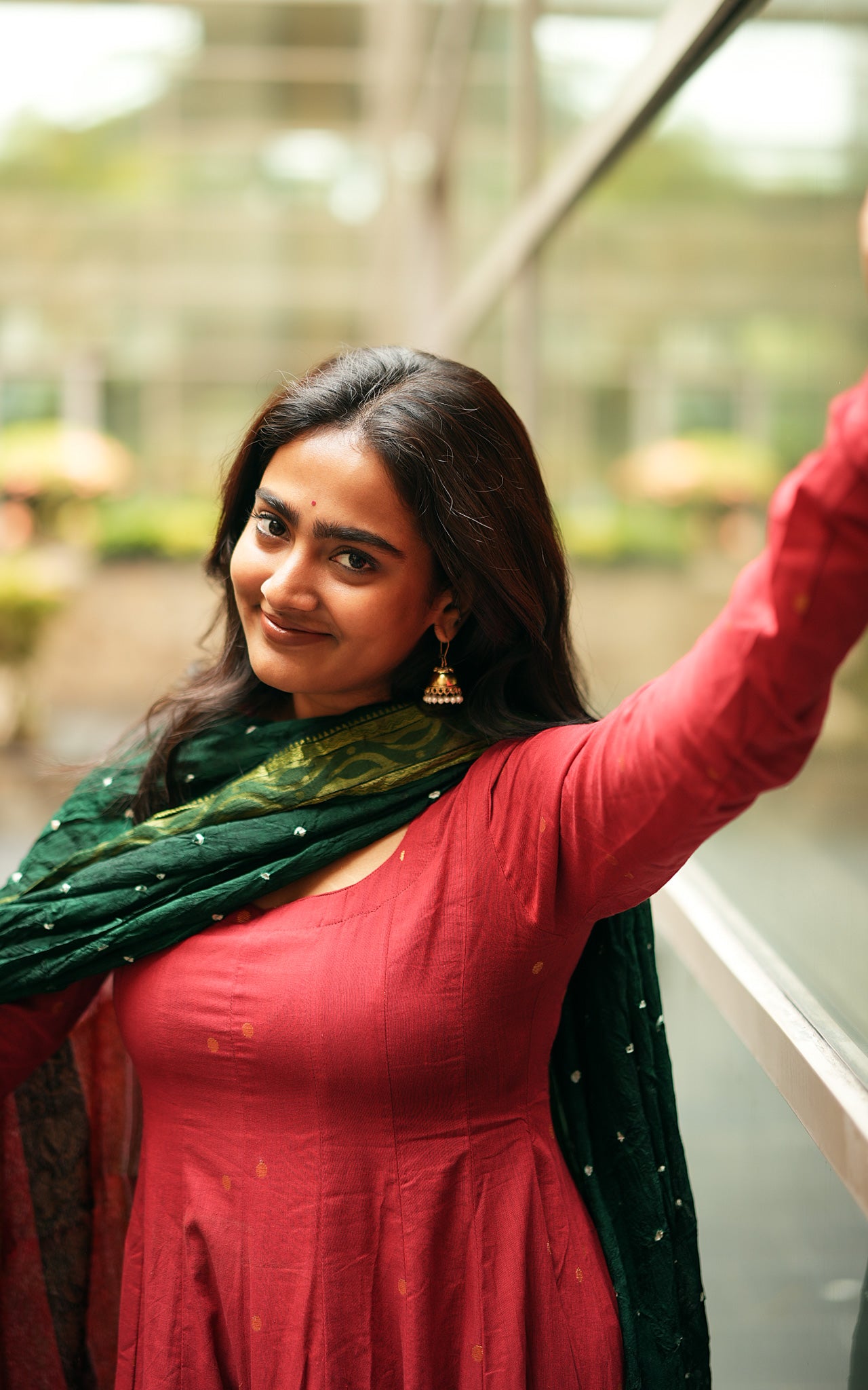 Kural Red (Kurti+Dupatta)