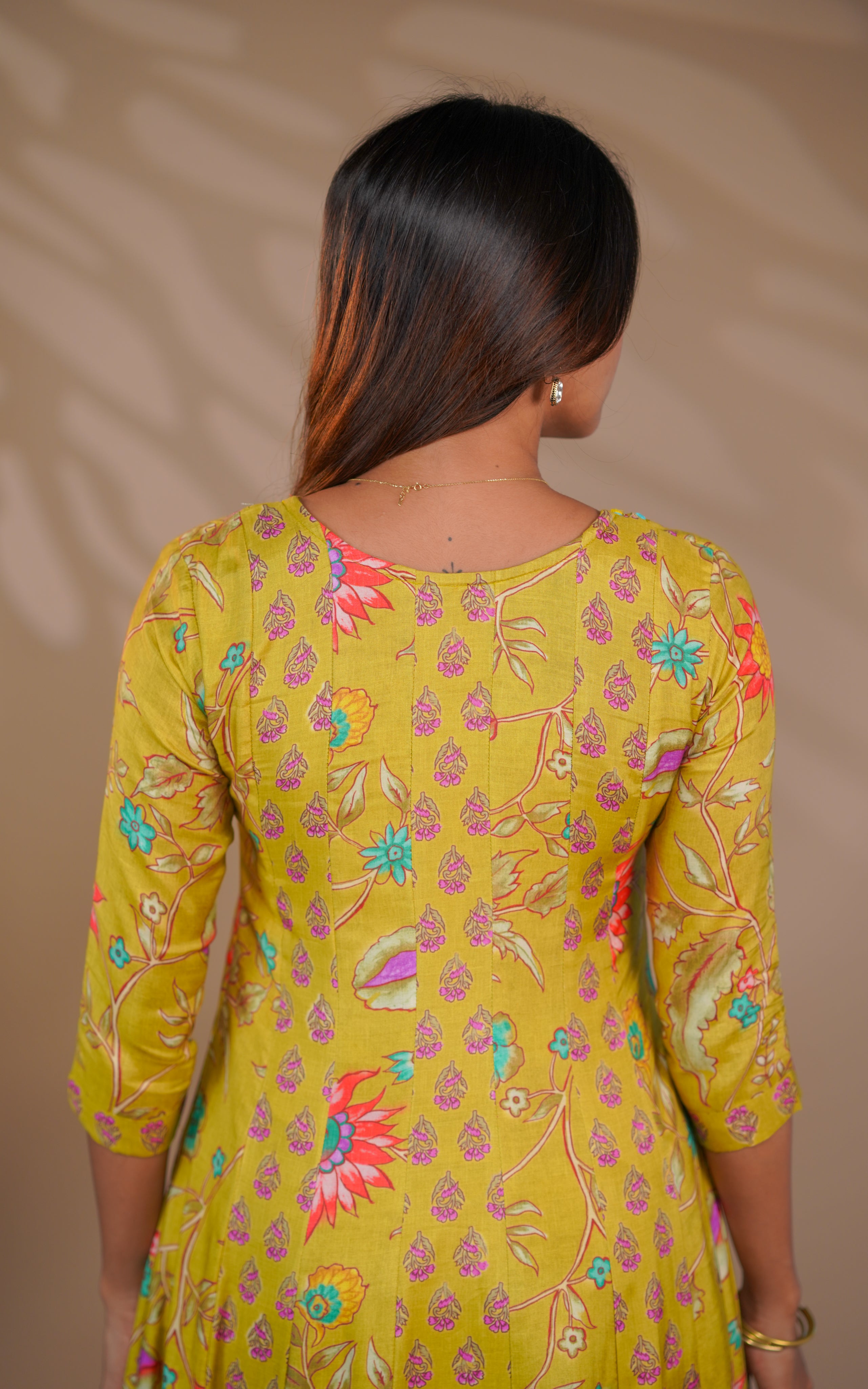 Instore – Lemon Green Madhuksara Kurti for Women – Soft Silk – Festive Ethnic Wear