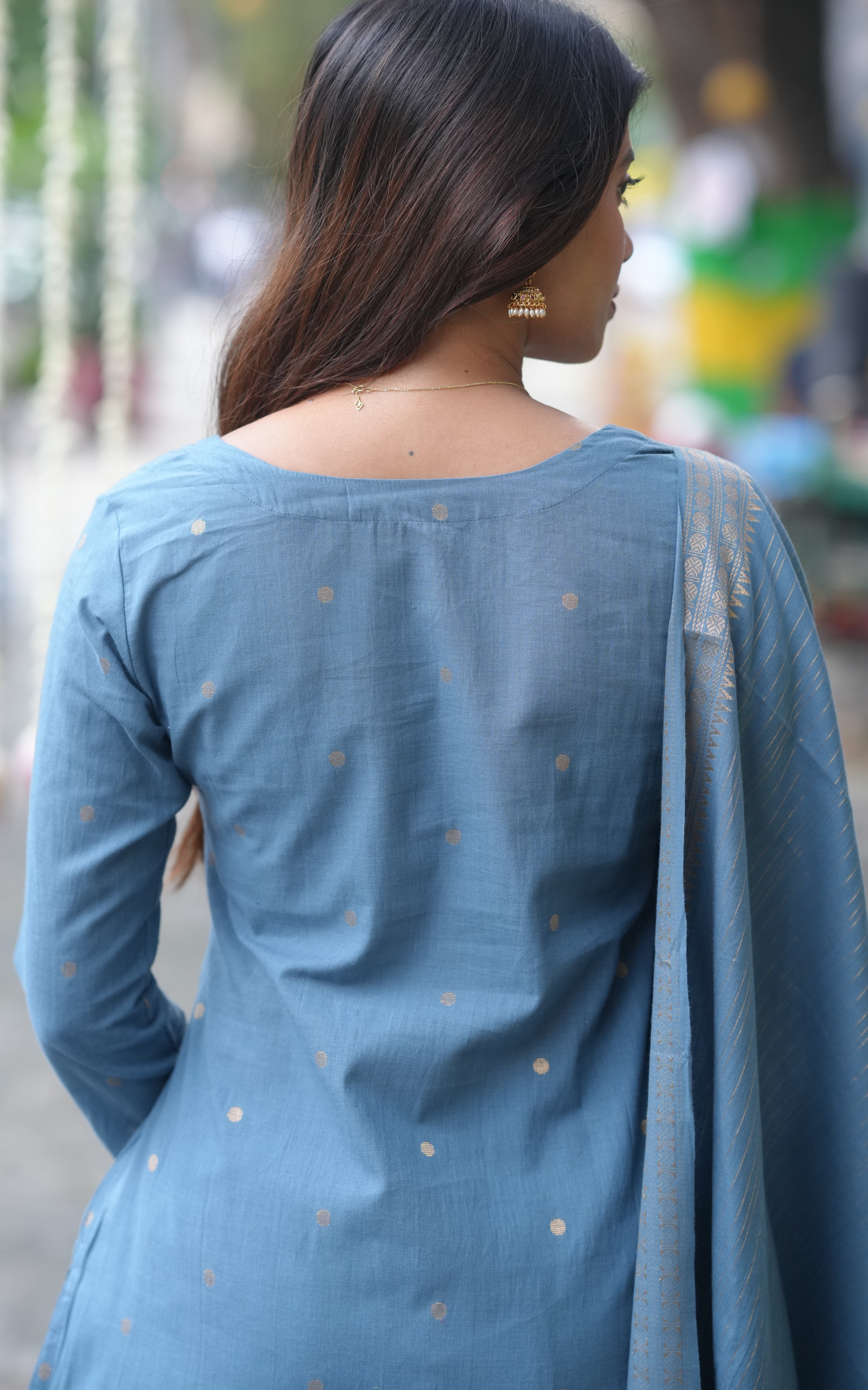 Ethnic straight kurti with minimal design for women
