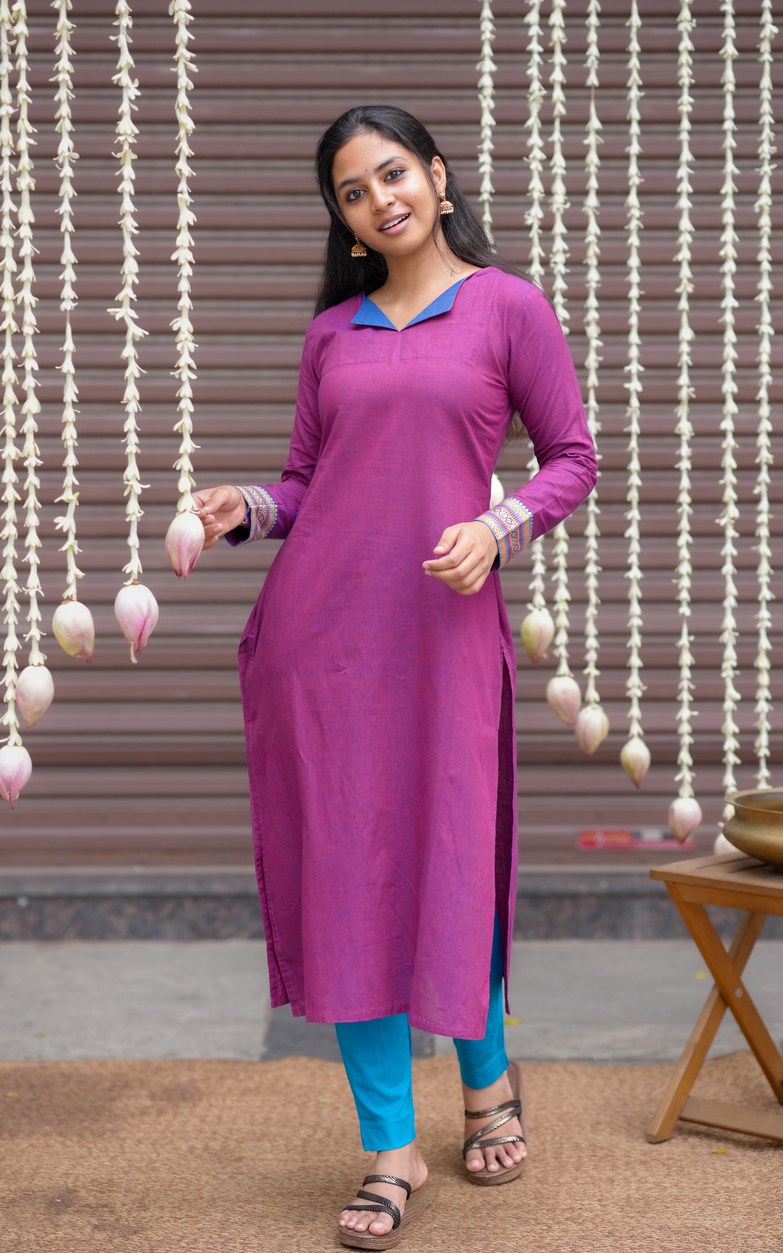 cotton straight cut kurti for women