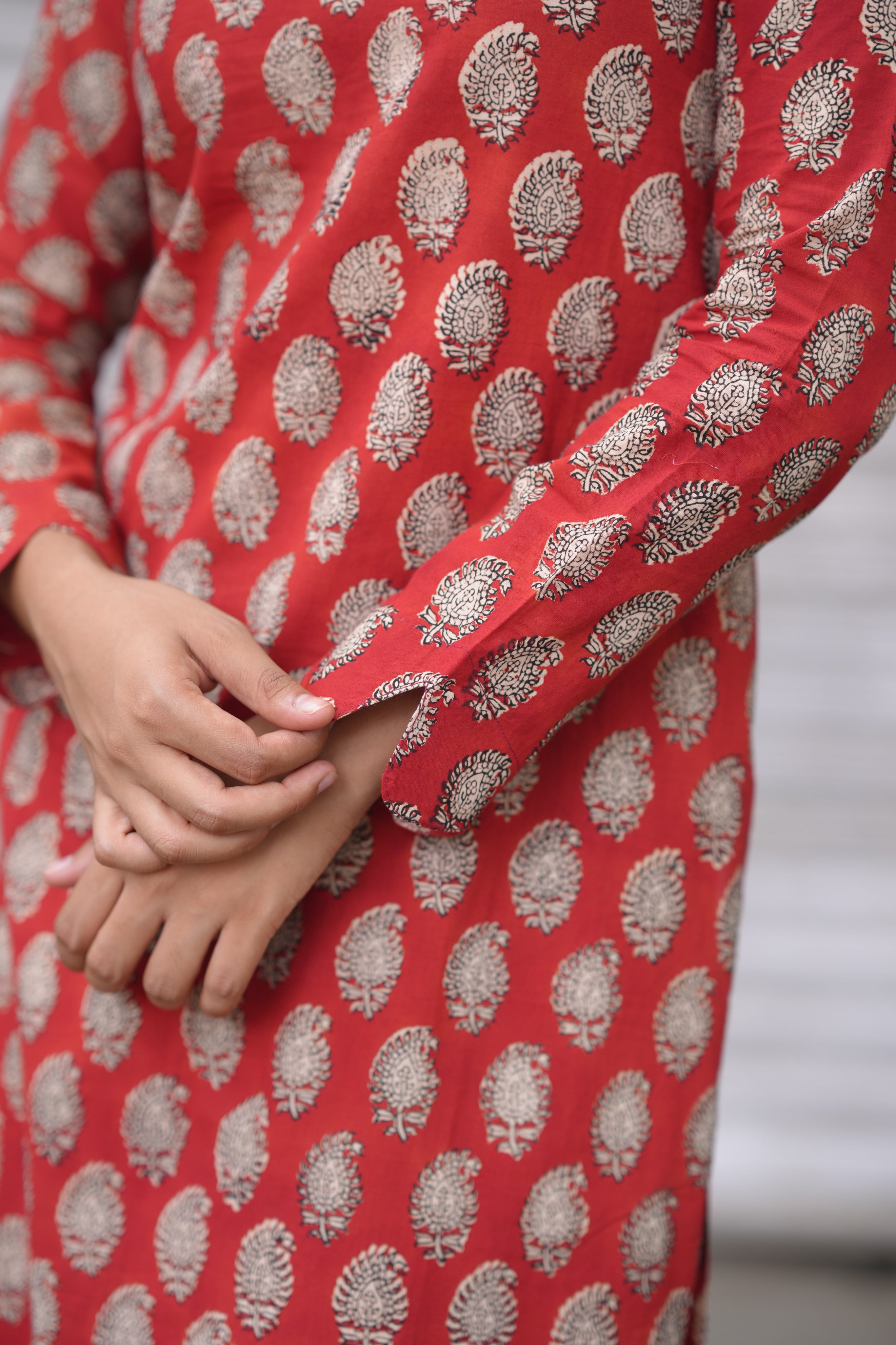 Printed straight cut kurti for women