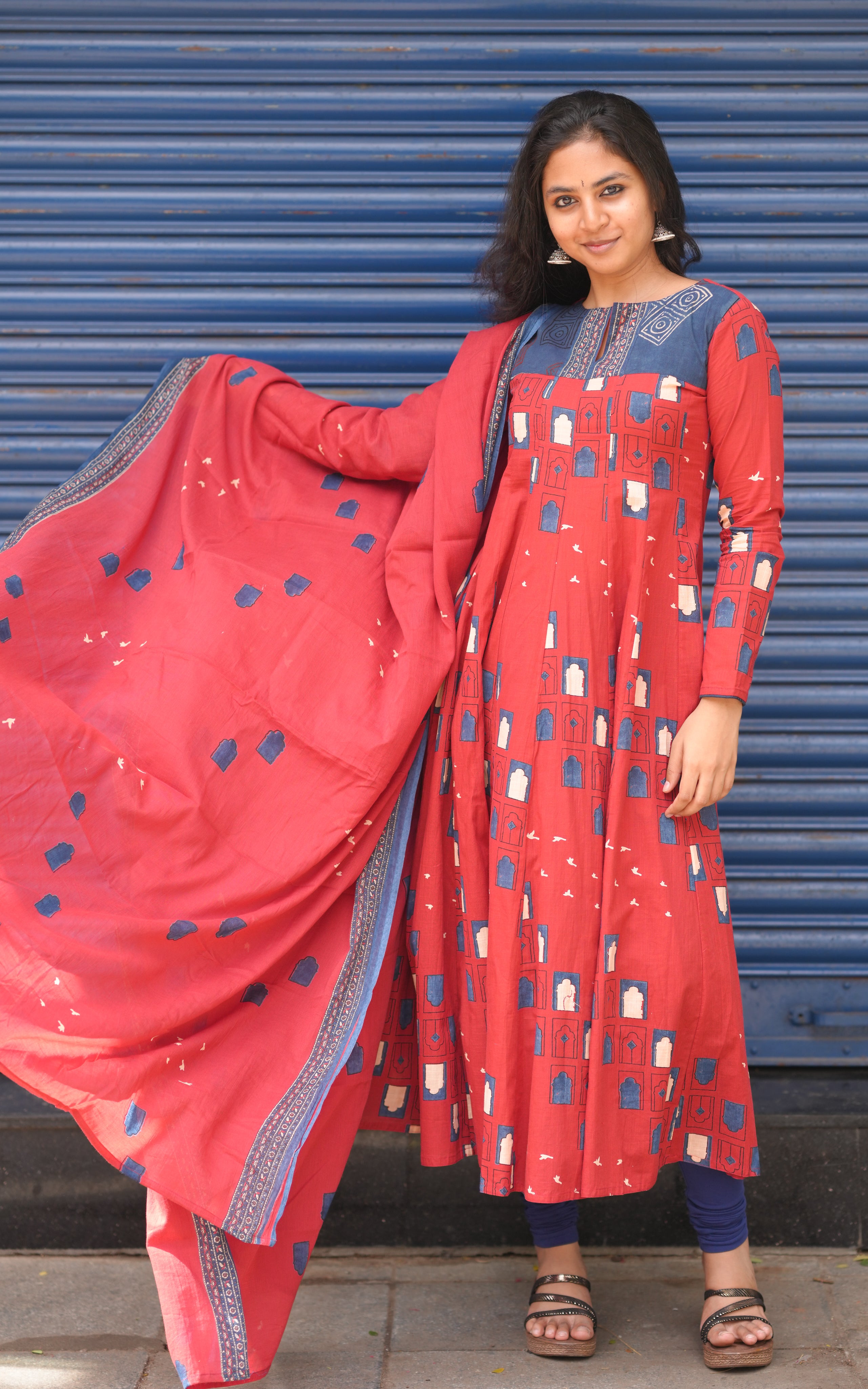 Cotton Anarkali kurti for casual wear