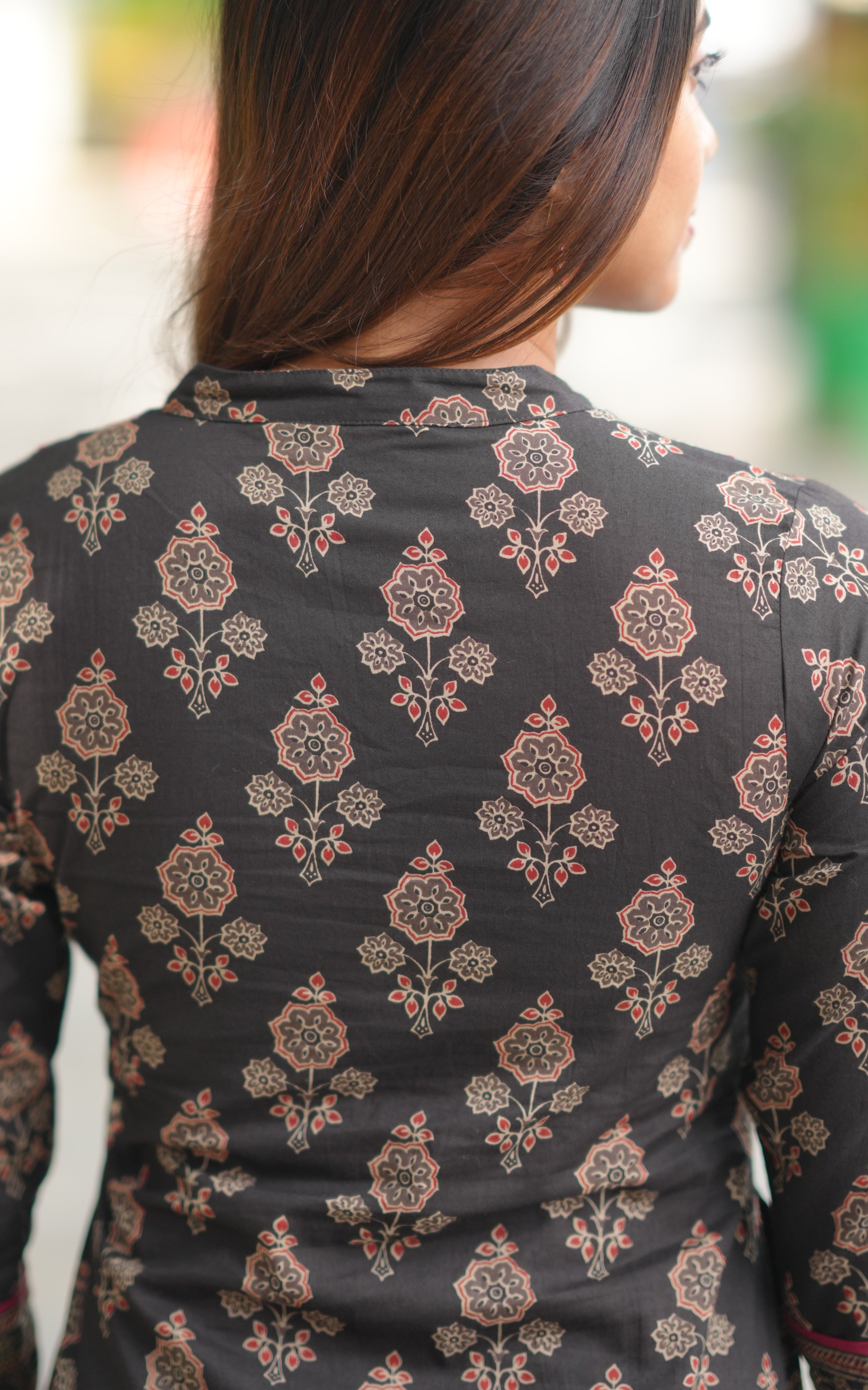 Printed straight cut kurti for women