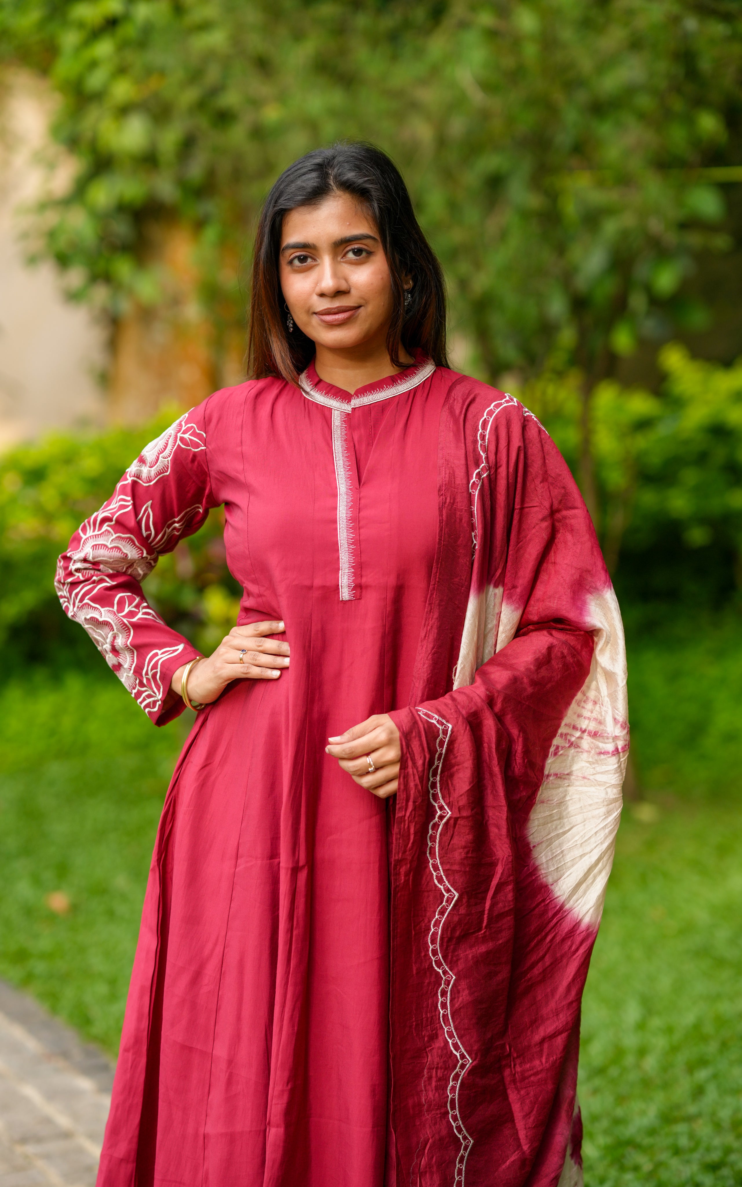 Designer Anarkali with dupatta