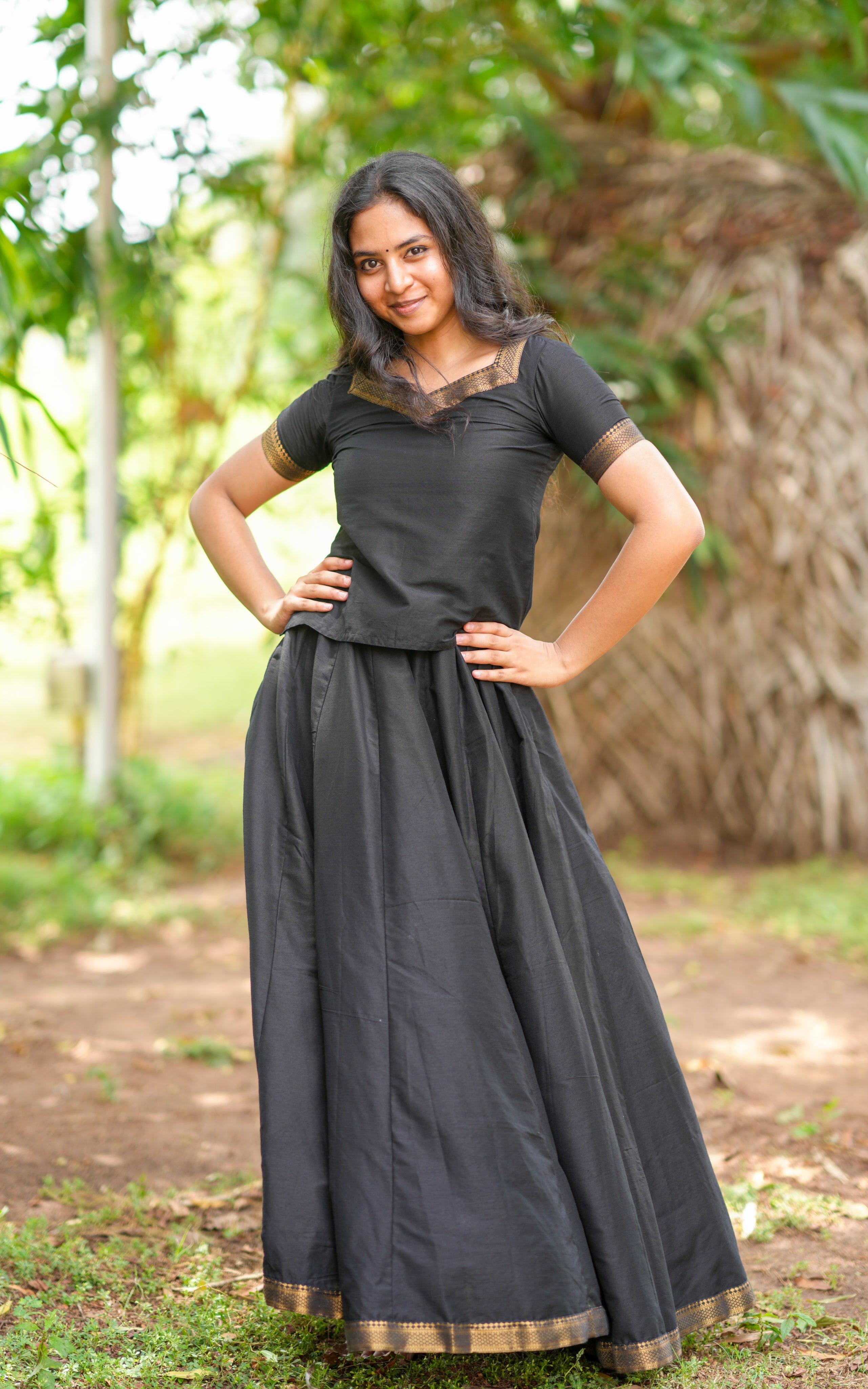 Suttri Varum Bhoomi top and skirt recreation – light, breathable co-ord outfit for fusion festive or casual looks