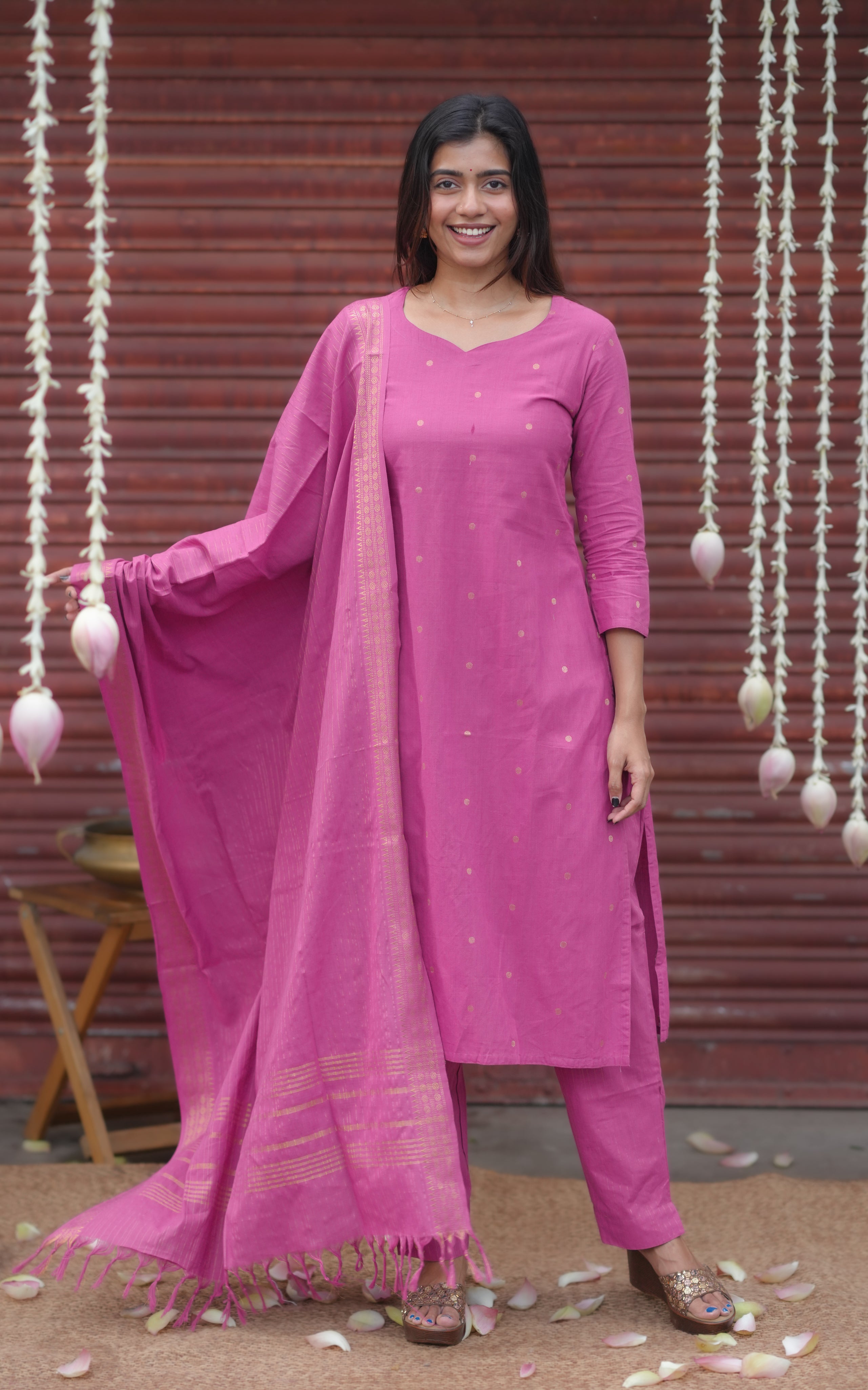 Ethnic straight kurti with minimal design for women