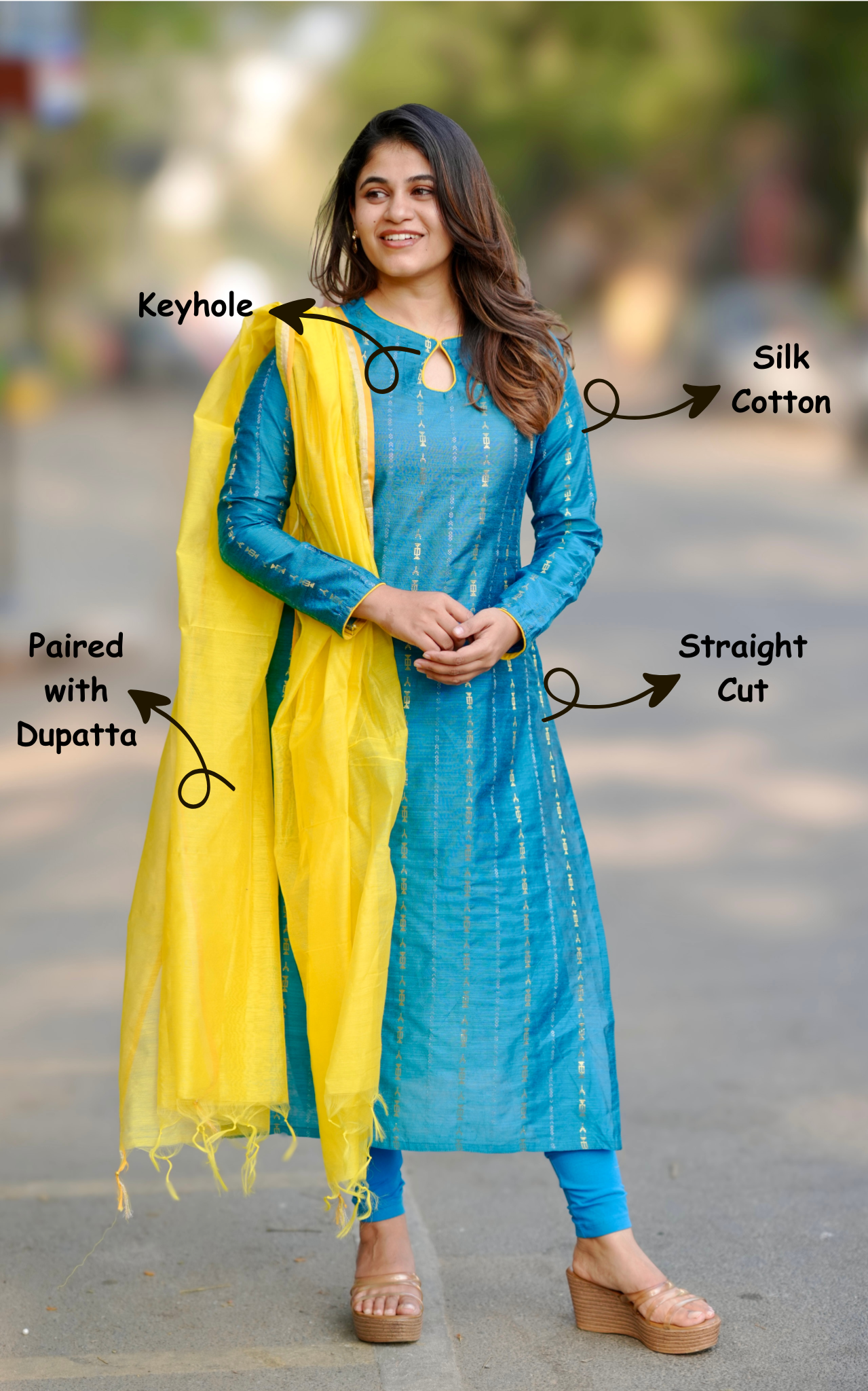 Nakshathra E (Kurti+Dupatta)